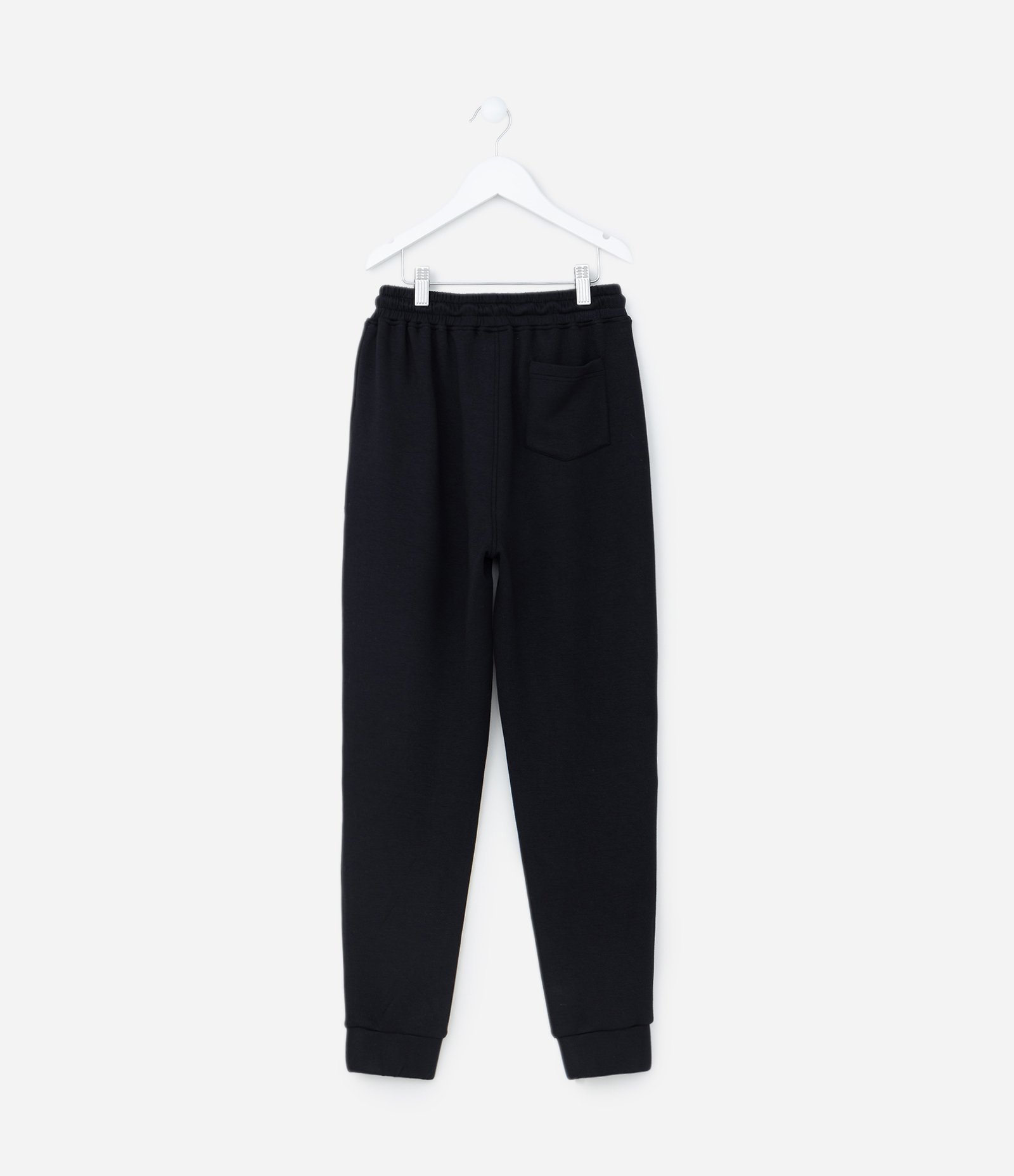 Calça Infantil em Moletom com Recortes e Zíper - Tam 5 a 14 Anos Preto 2