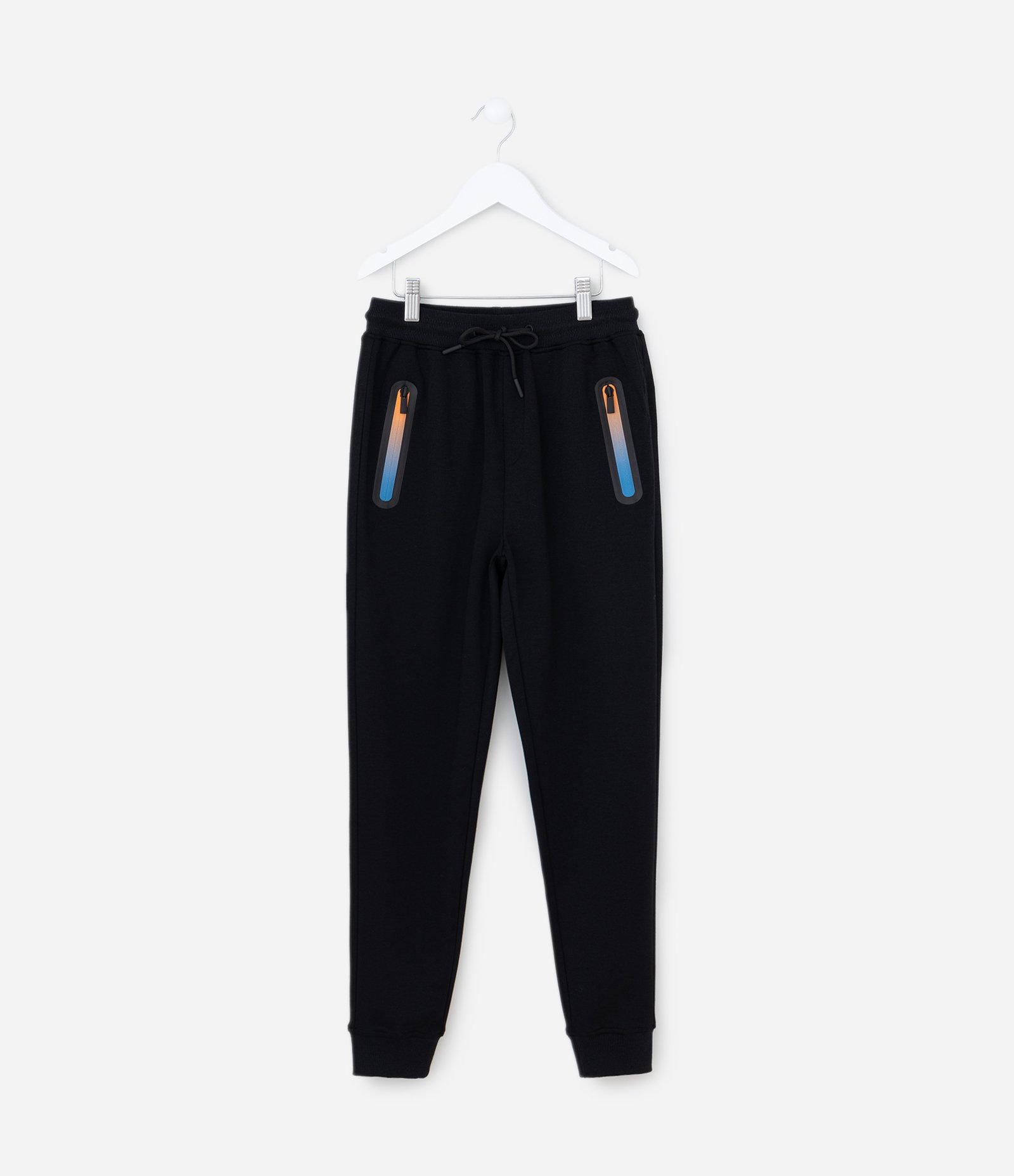 Calça Infantil em Tech Fleece com Bolso e Zíper - Tam 5 a 14 Anos Preto 1
