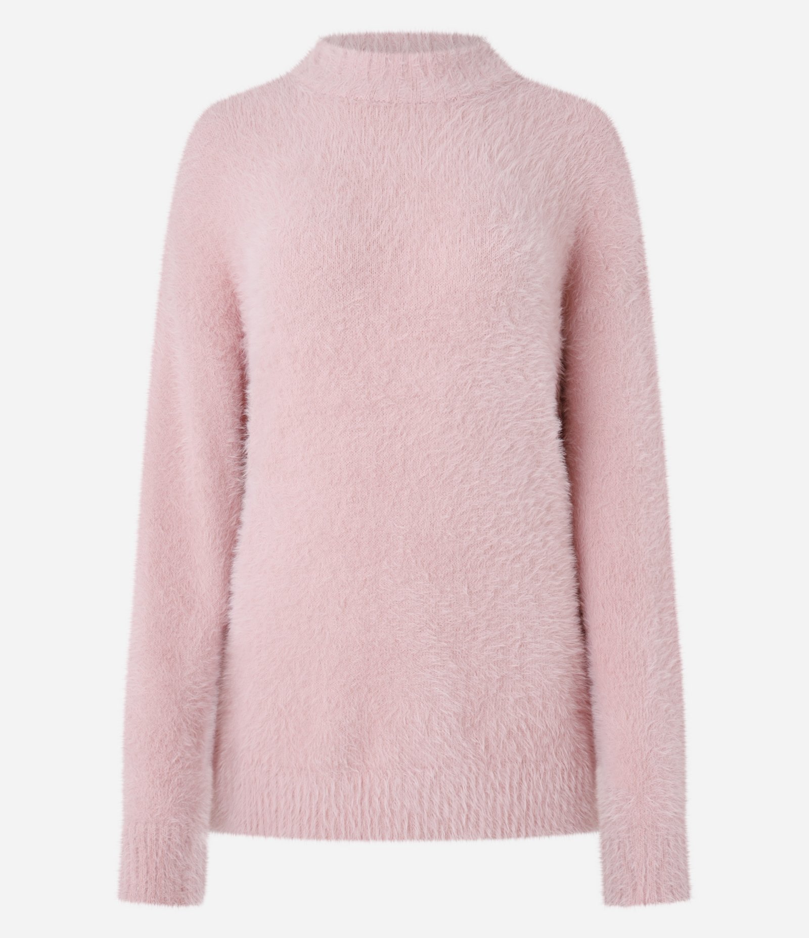 Suéter Slim Alongado em Tricô com Pelinhos 5