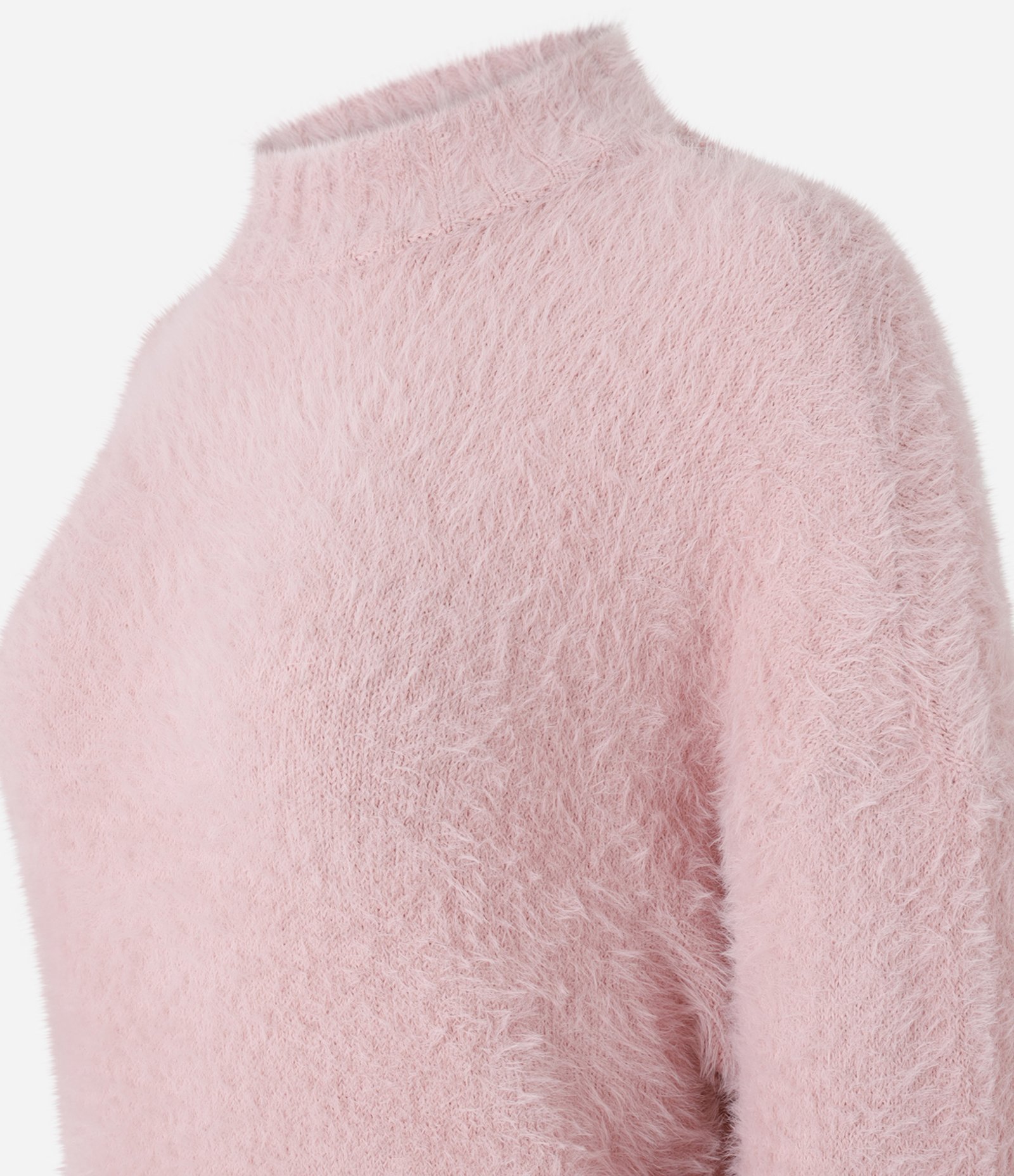 Suéter Slim Alongado em Tricô com Pelinhos 6