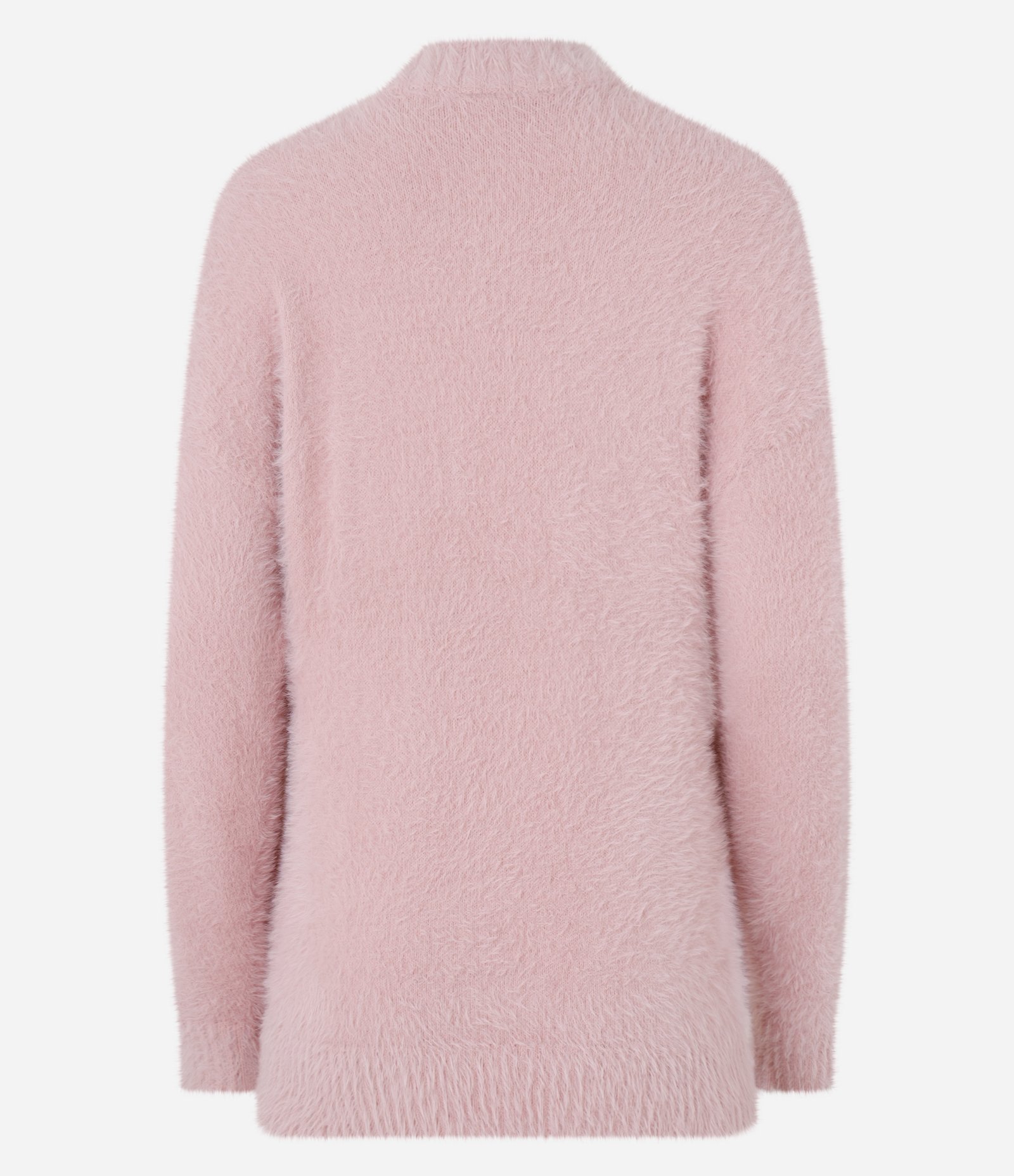 Suéter Slim Alongado em Tricô com Pelinhos 7