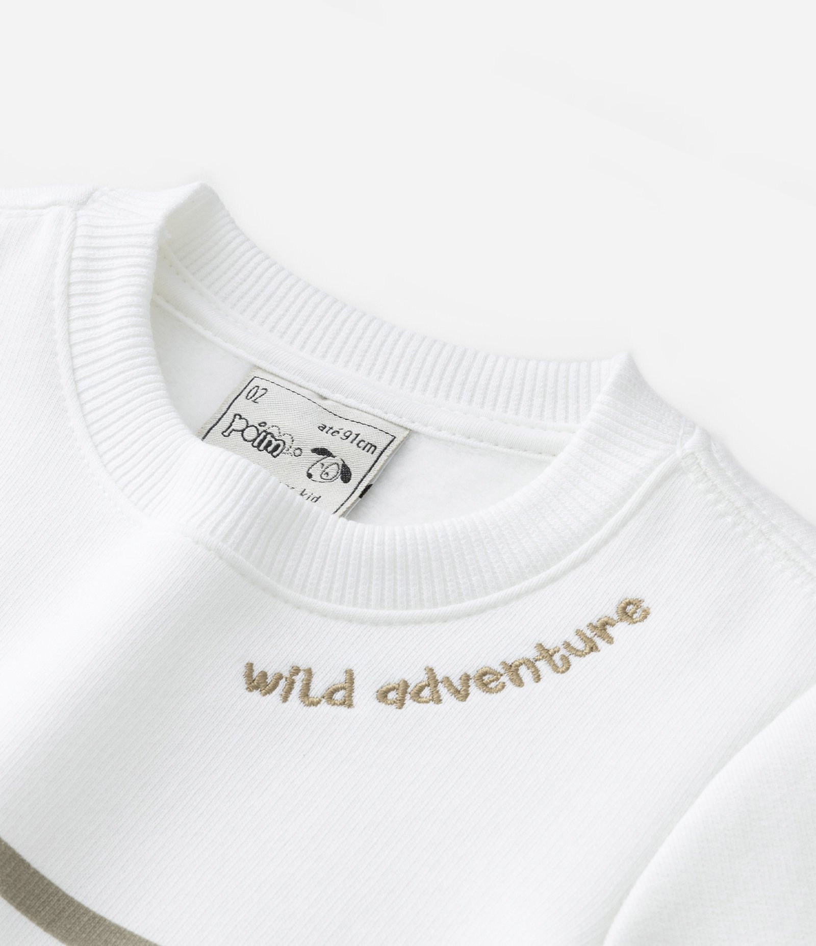 Blusão Infantil Quentinho com Estampa Listrada - Tam 1 a 5 Anos Branco 5