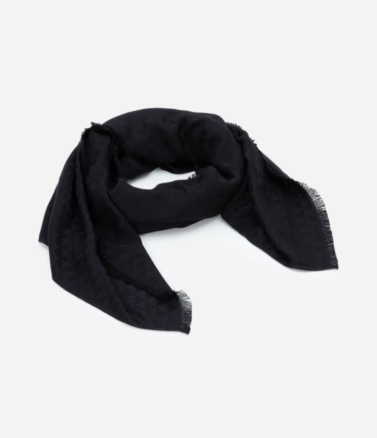 Lenço em Cetim com Textura Preto 1