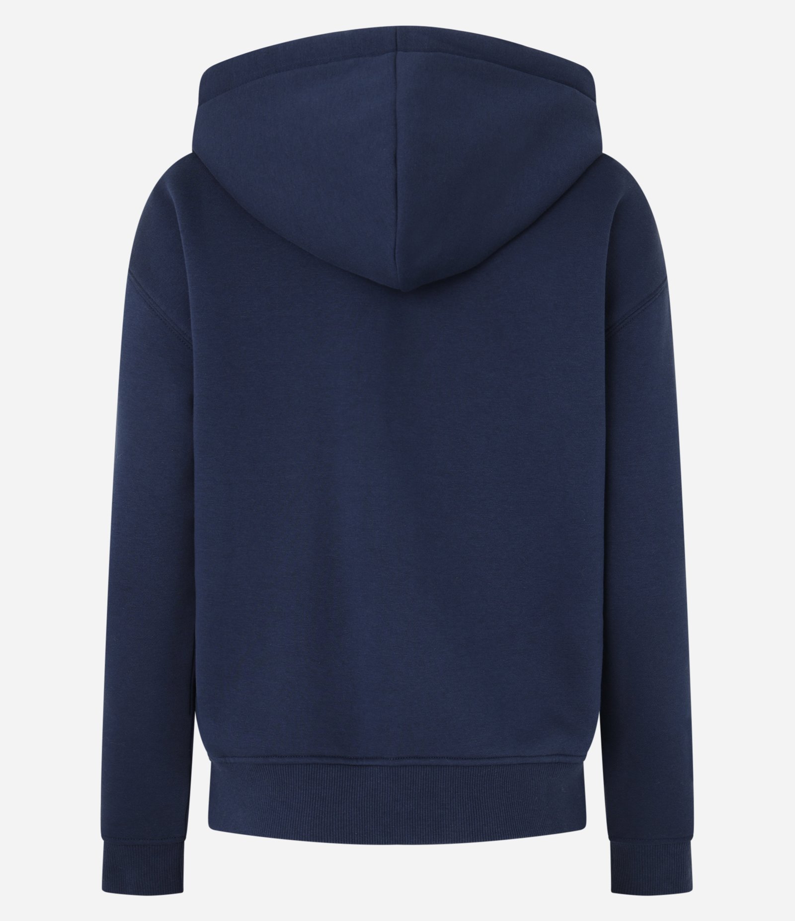 Casaco em Moletom Peluciado com Capuz e Bolso Canguru Azul Marinho 7