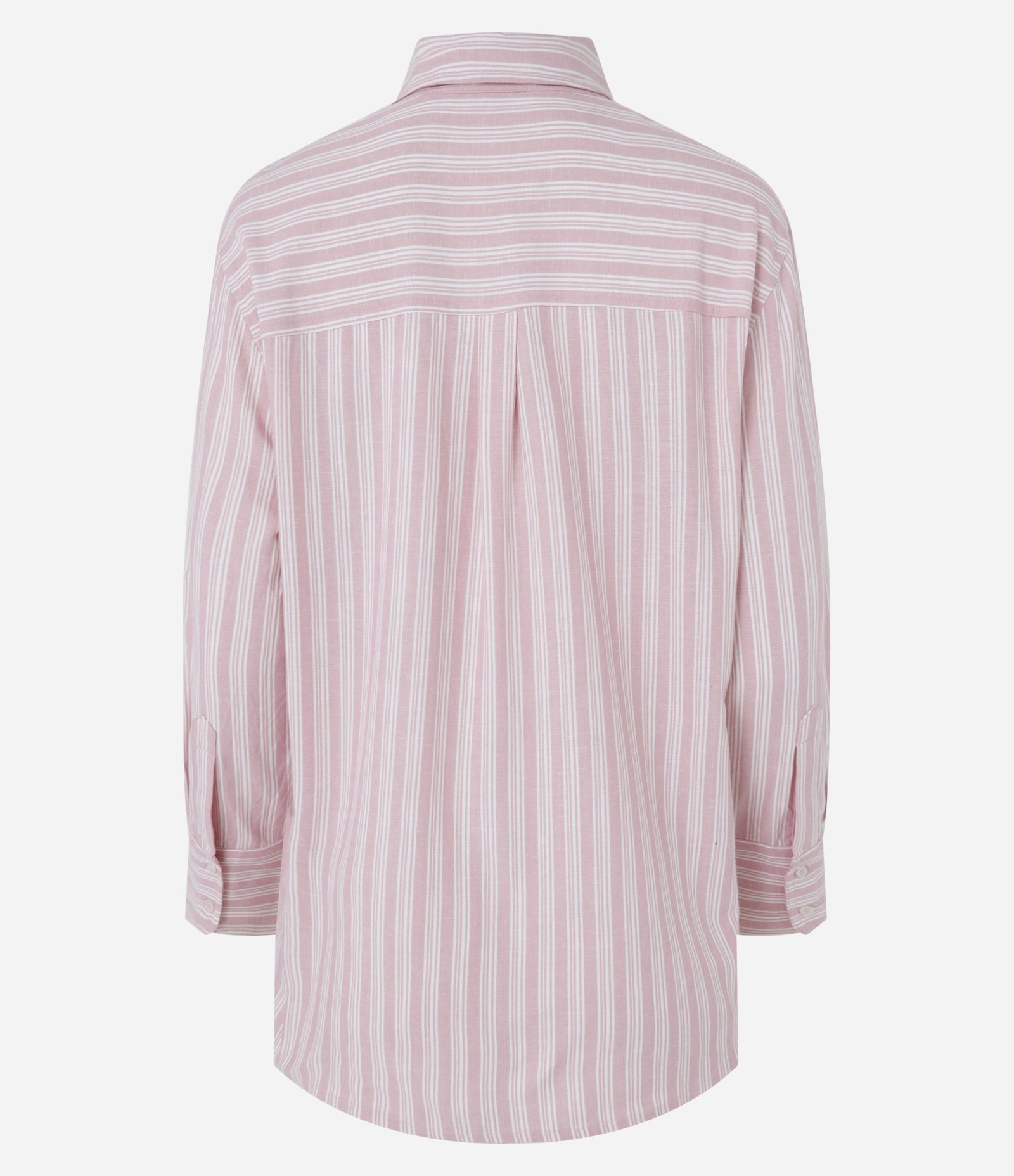 Camisa em Viscolinho com Estampa Fio Tinto Rosa 6