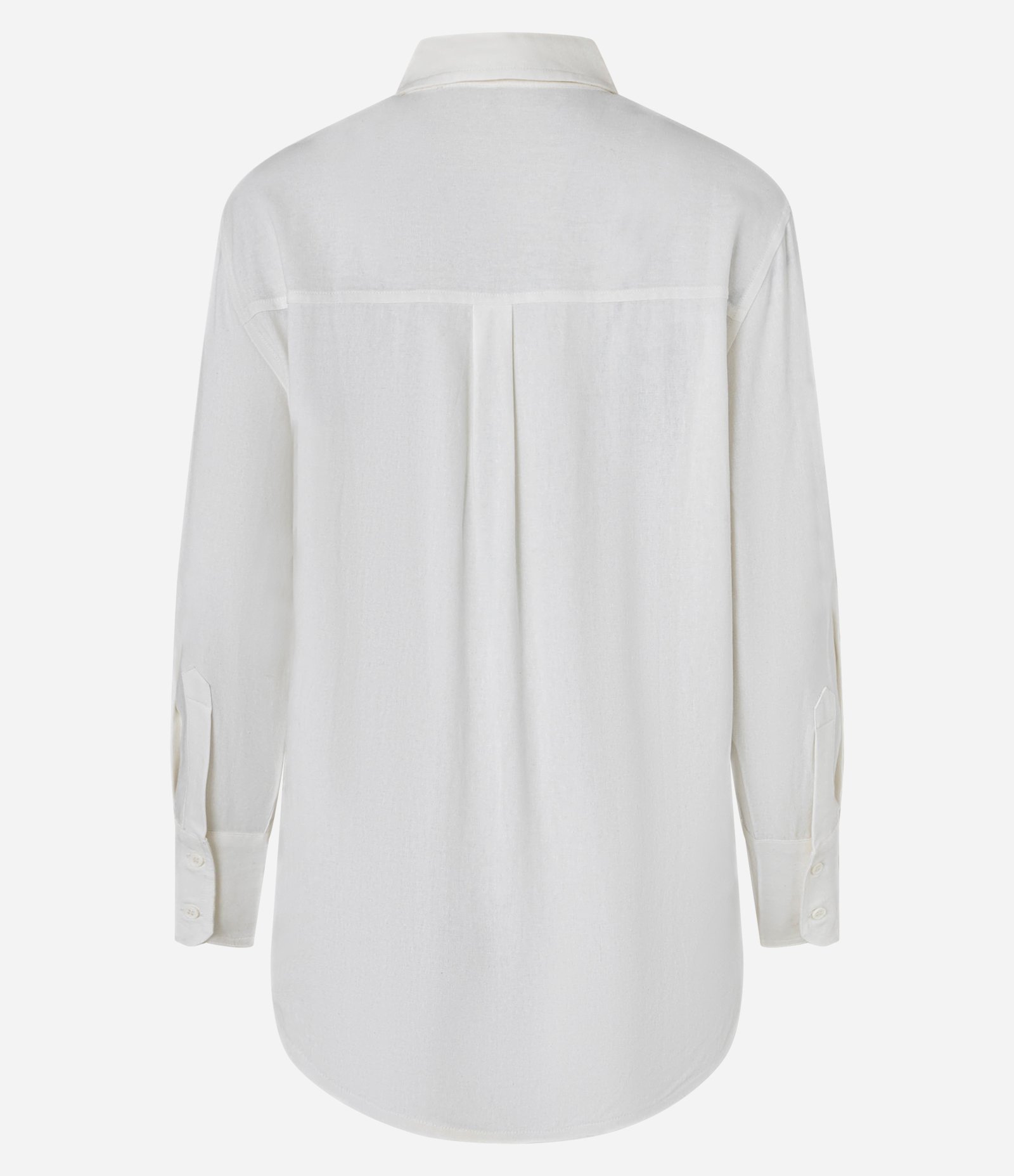Camisa Básica em Viscolinho com Abotoamento Branco Neve 10