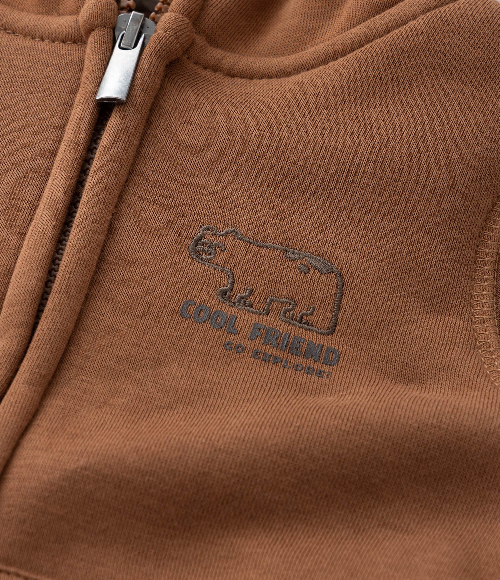 Casaco Infantil com Capuz e Forro de Sherpa - Tam 1 a 5 anos Marrom 8