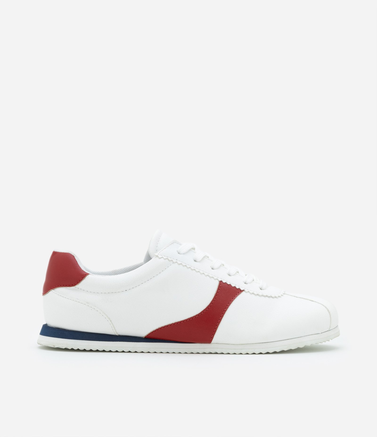 Tênis em Material Sintético com Cano Baixo Branco 1