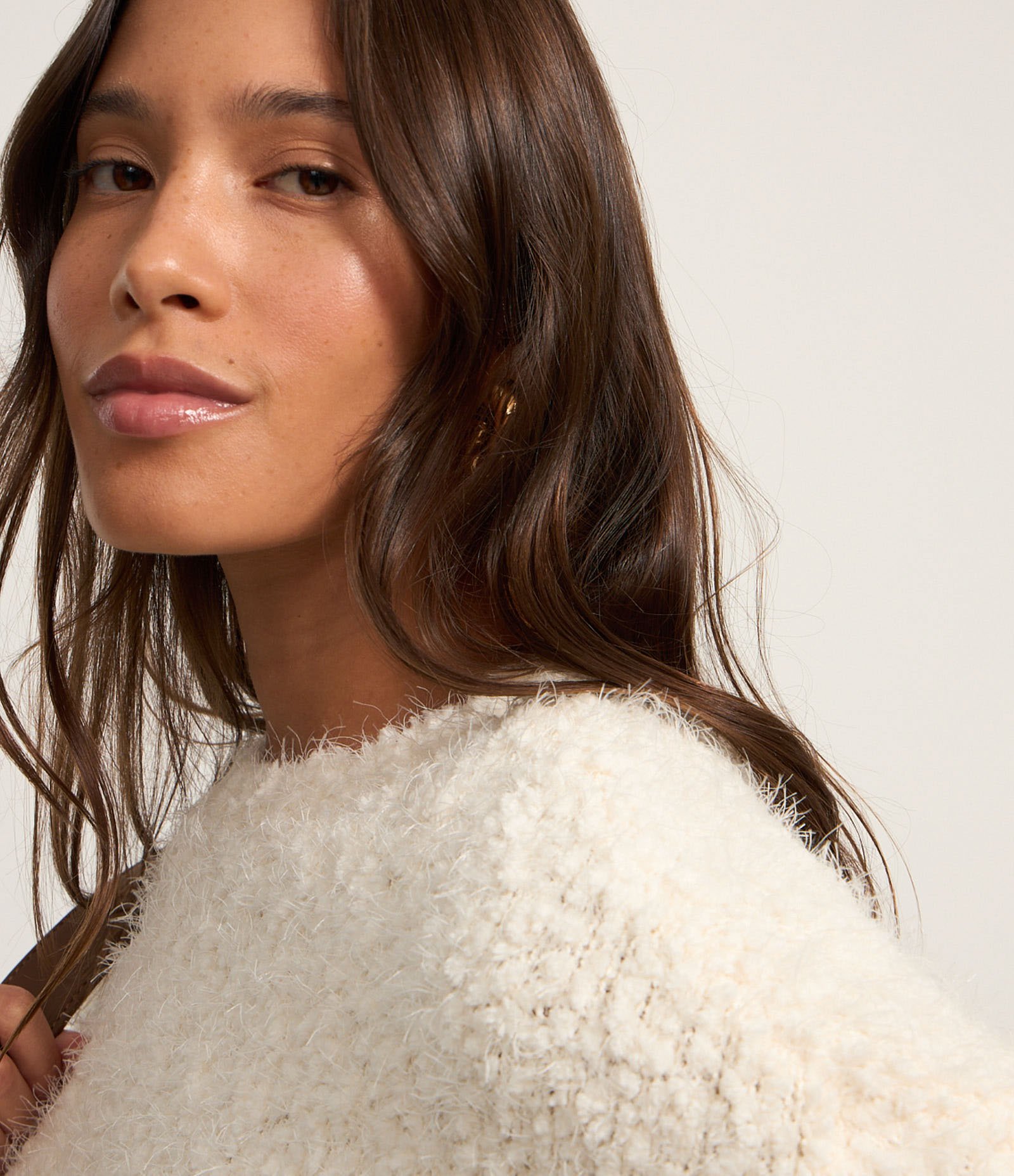 Suéter Slim em Tricô com Pelinhos 3