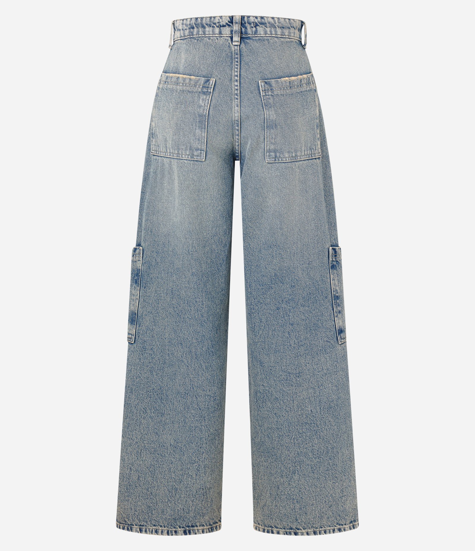 Calça Wide Leg em Jeans com Bolsos Laterais 2