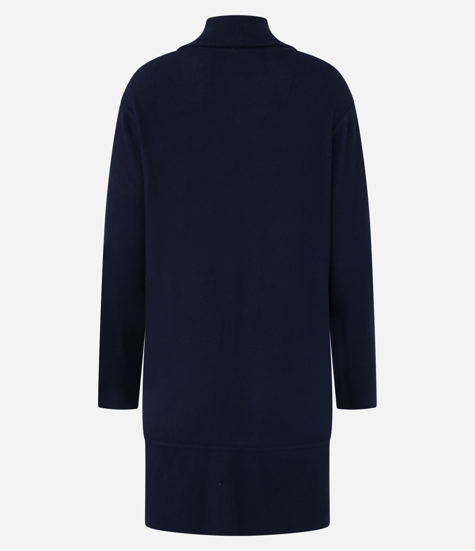 Cardigan Básico Longo em Tricô com Abertura Total Azul Marinho 8