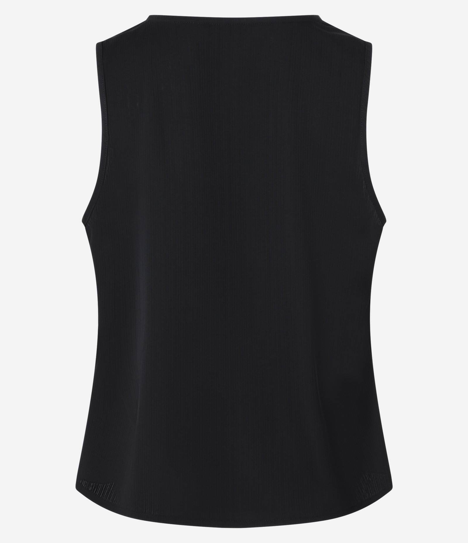 Blusa Texturizada com Gola Degagê e Fivela na Alça Preto 6