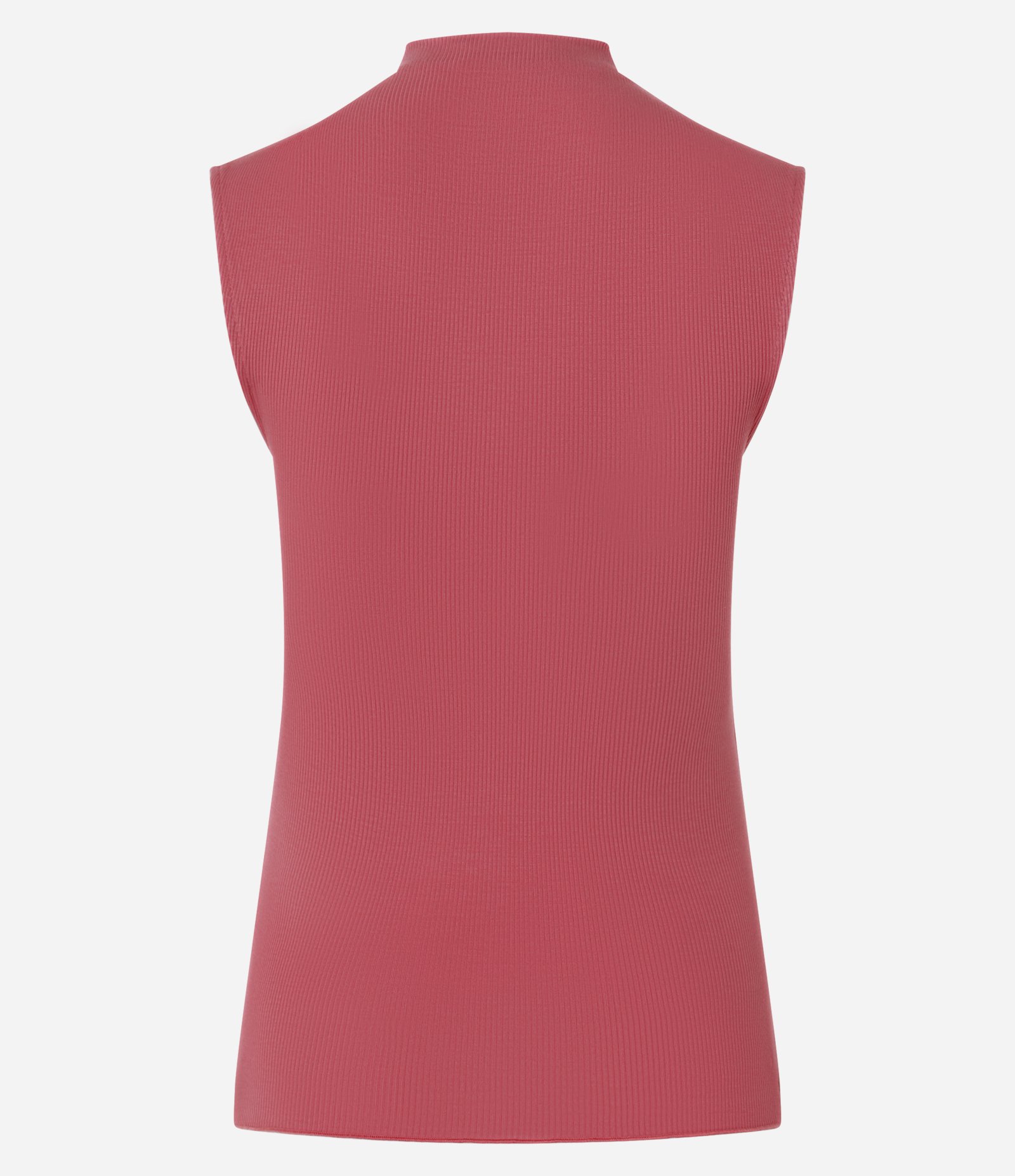 Blusa Sem Manga em Viscose com Gola Alta e Textura Canelada Rosa 7
