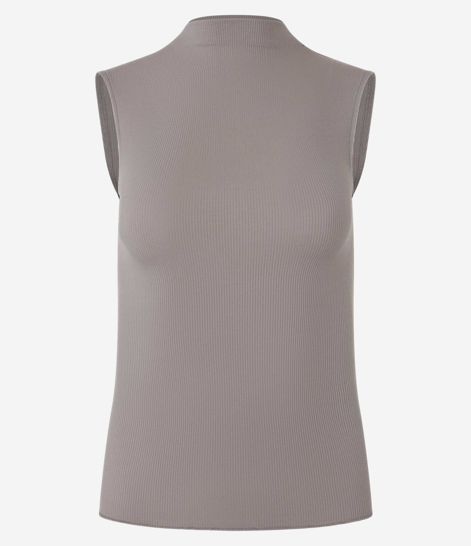 Blusa Sem Manga em Viscose com Gola Alta e Textura Canelada 6