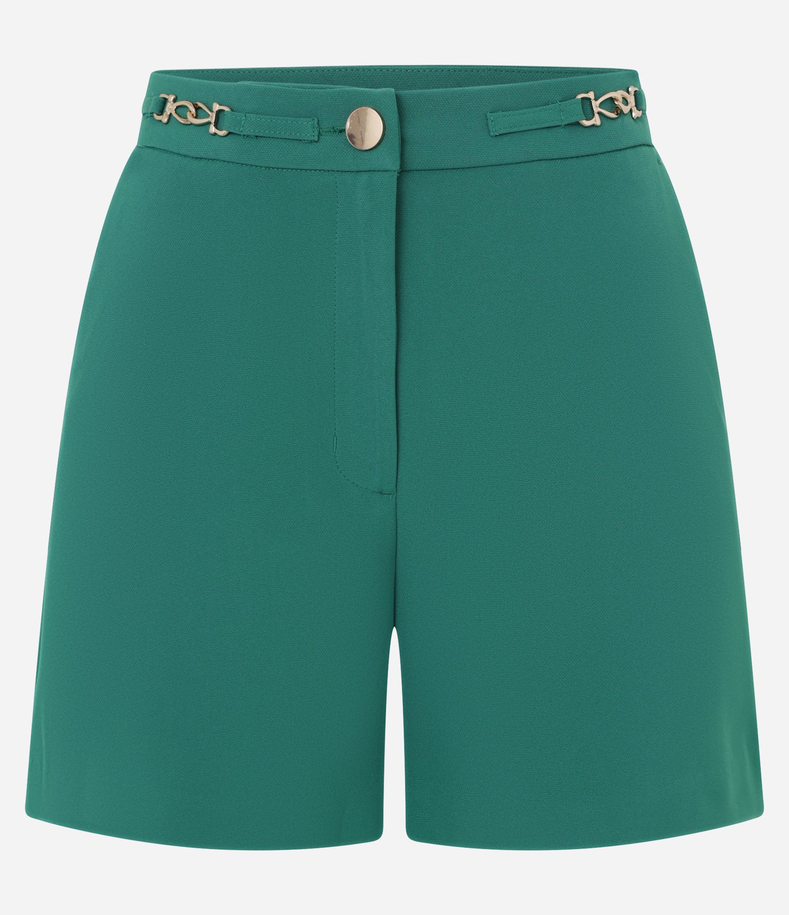 Short Alfaiatado Cintura Alta com Corrente na Cintura Verde 5