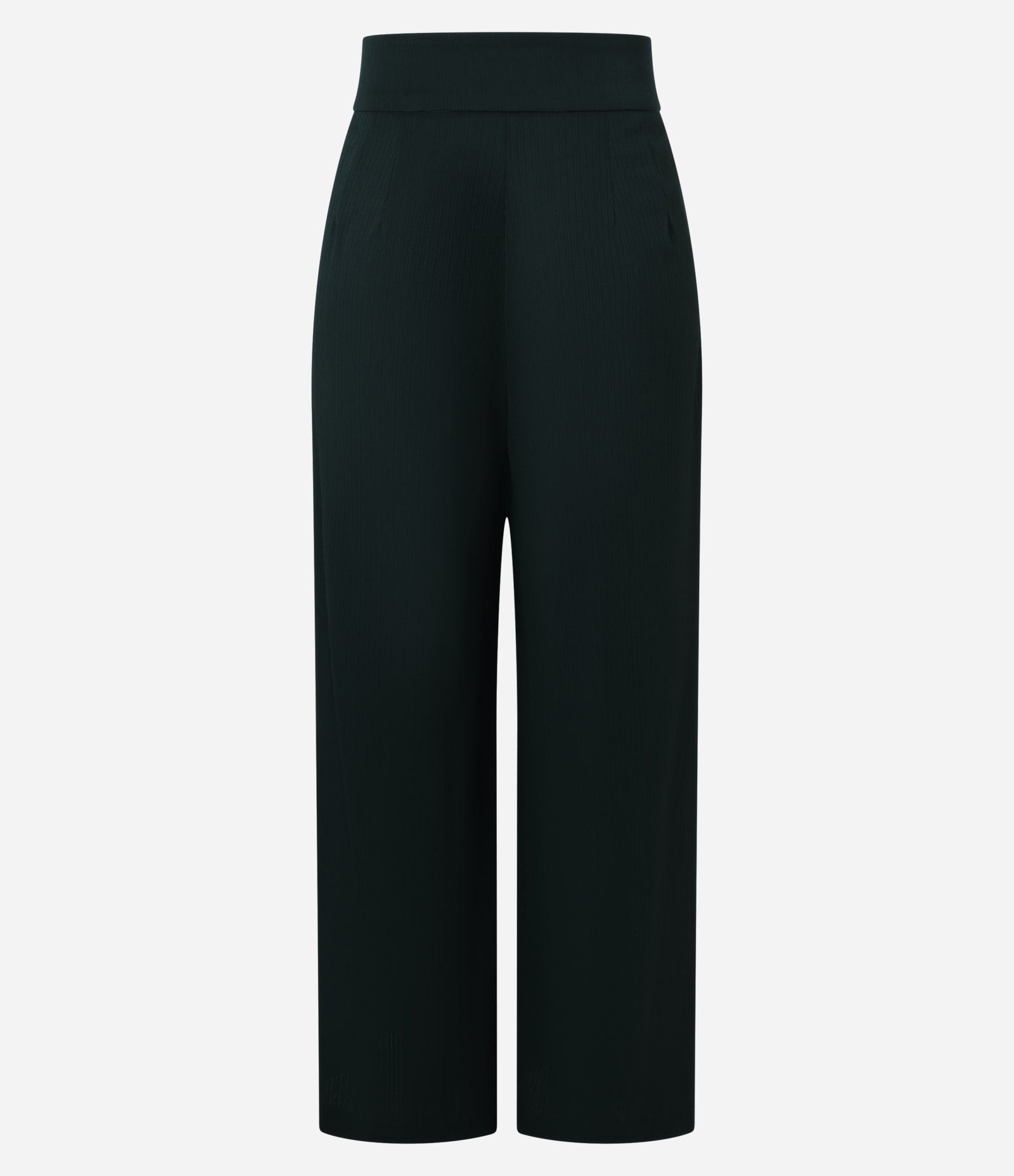 Calça Reta Cintura Alta Alfaiatada com `Pregas Verde 7