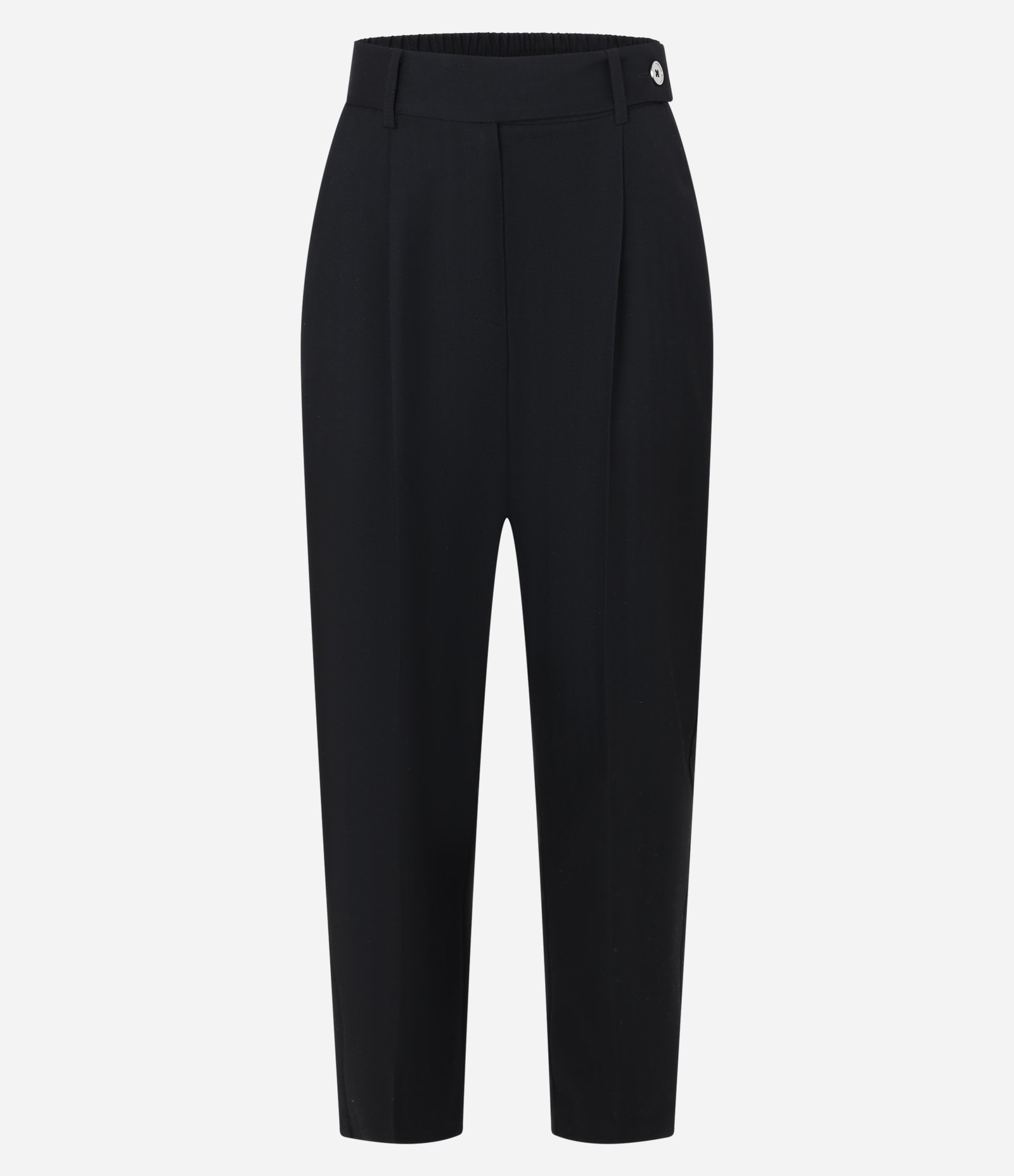 Calça Cenoura Alfaiatada com Cós Transpassado Preto 5