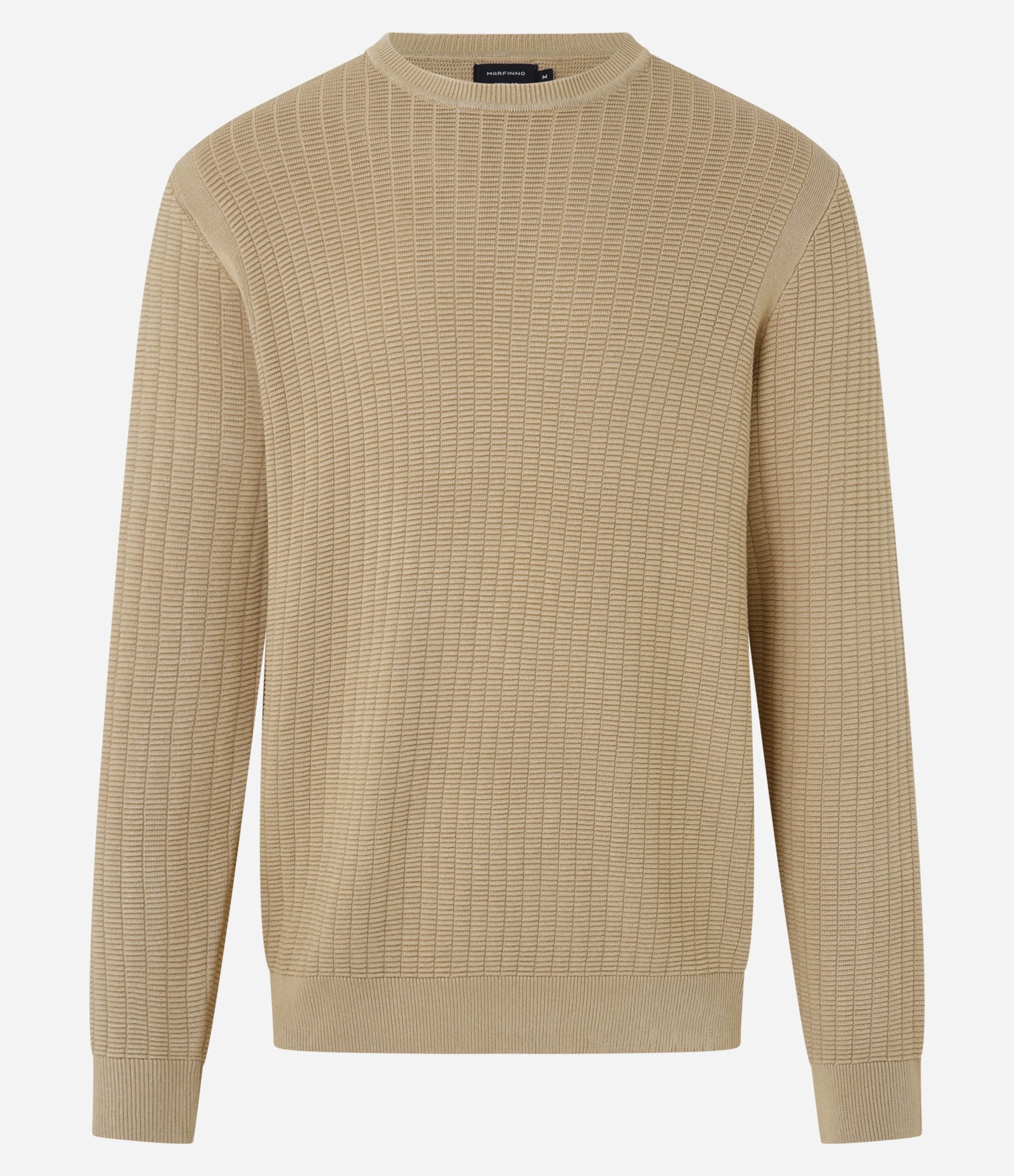 Suéter em Malha com Textura Xadrez Grid Marrom 9