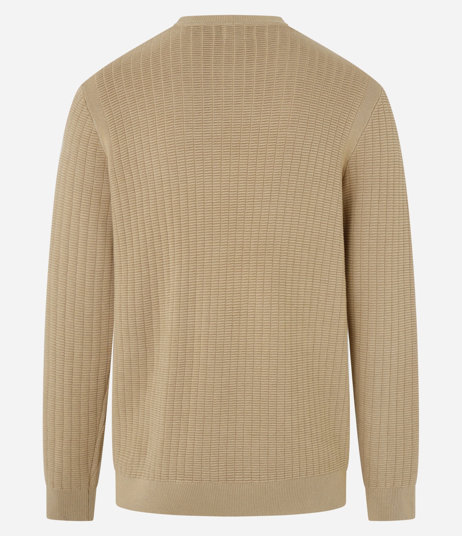 Suéter em Malha com Textura Xadrez Grid Marrom 11