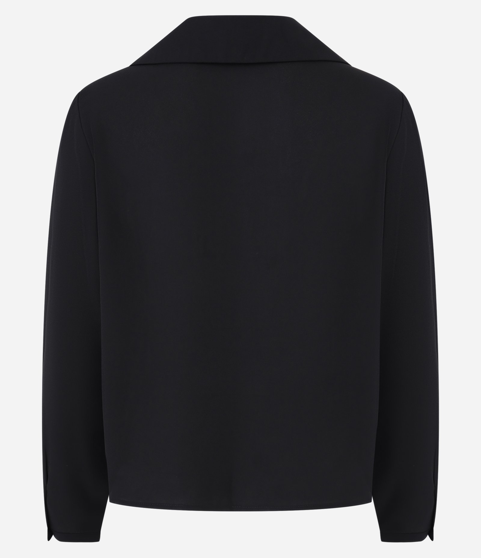 Blusa em Crepe com Gola Polo e Zíper Preto 6