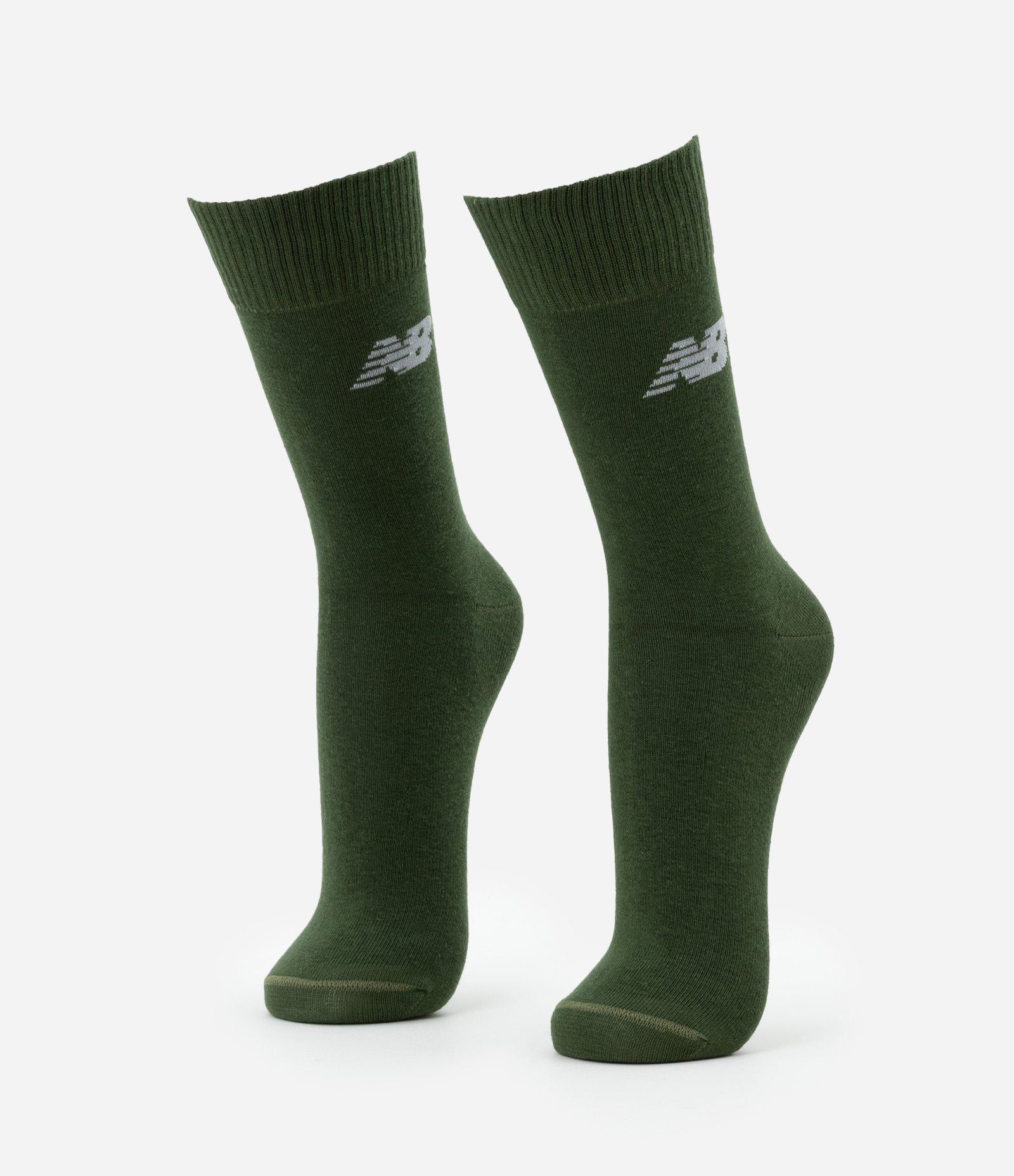 Meia Esportiva Cano Longo com Estampa New Balance Marrom Esverdeado 1