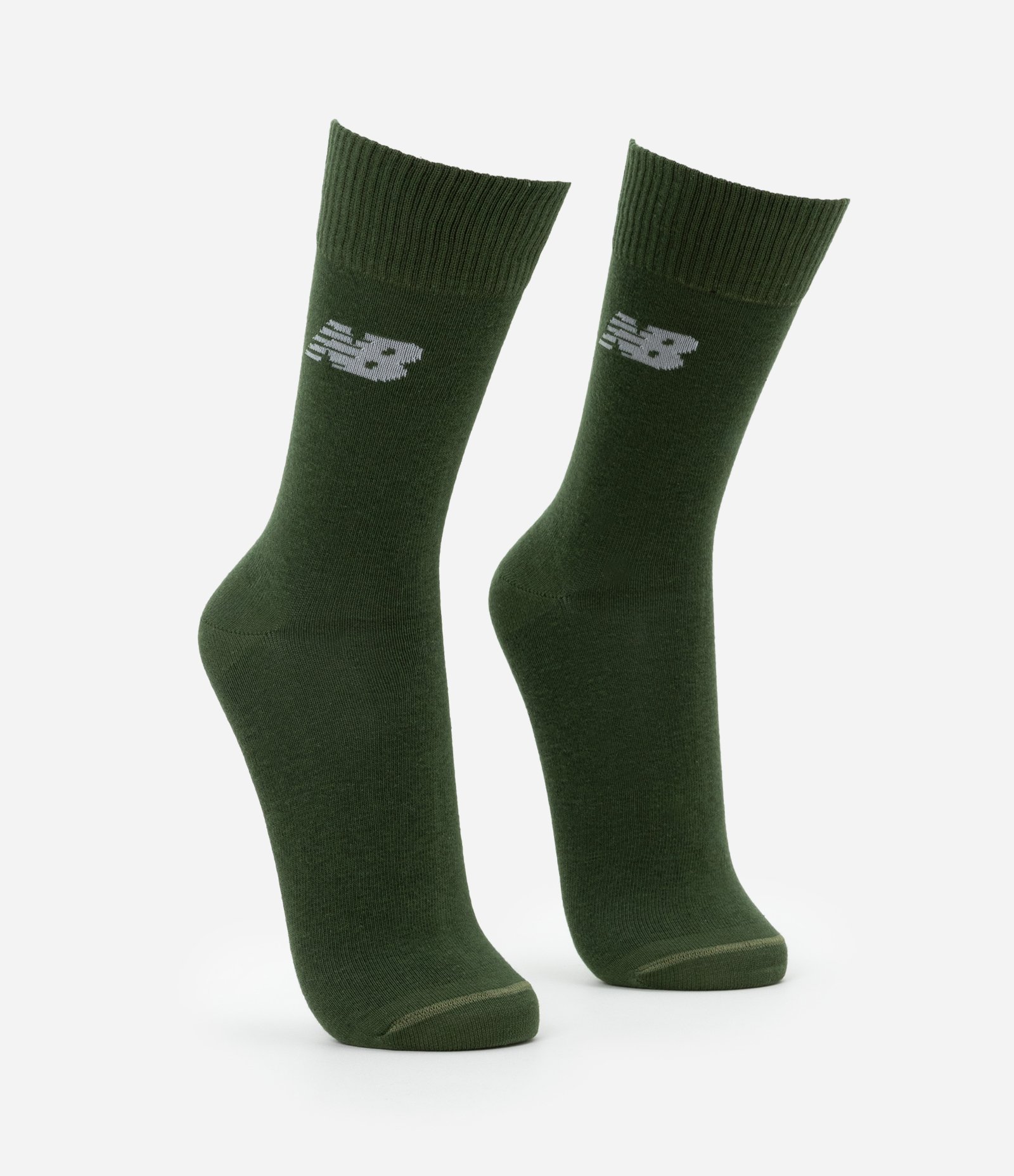 Meia Esportiva Cano Longo com Estampa New Balance Marrom Esverdeado 2