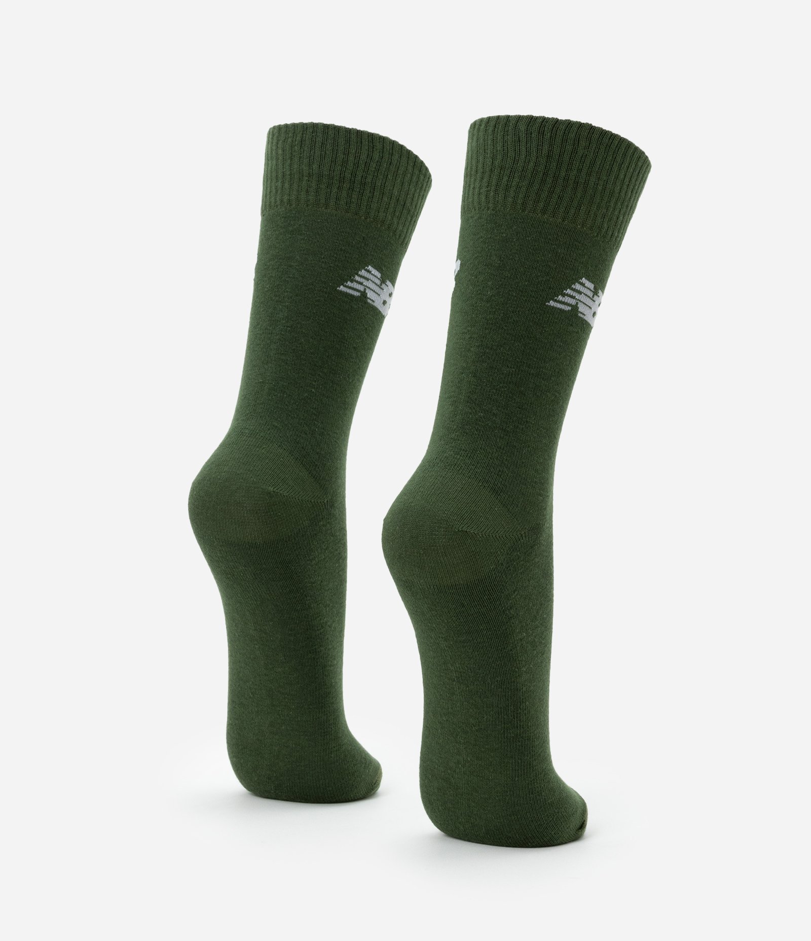 Meia Esportiva Cano Longo com Estampa New Balance Marrom Esverdeado 3