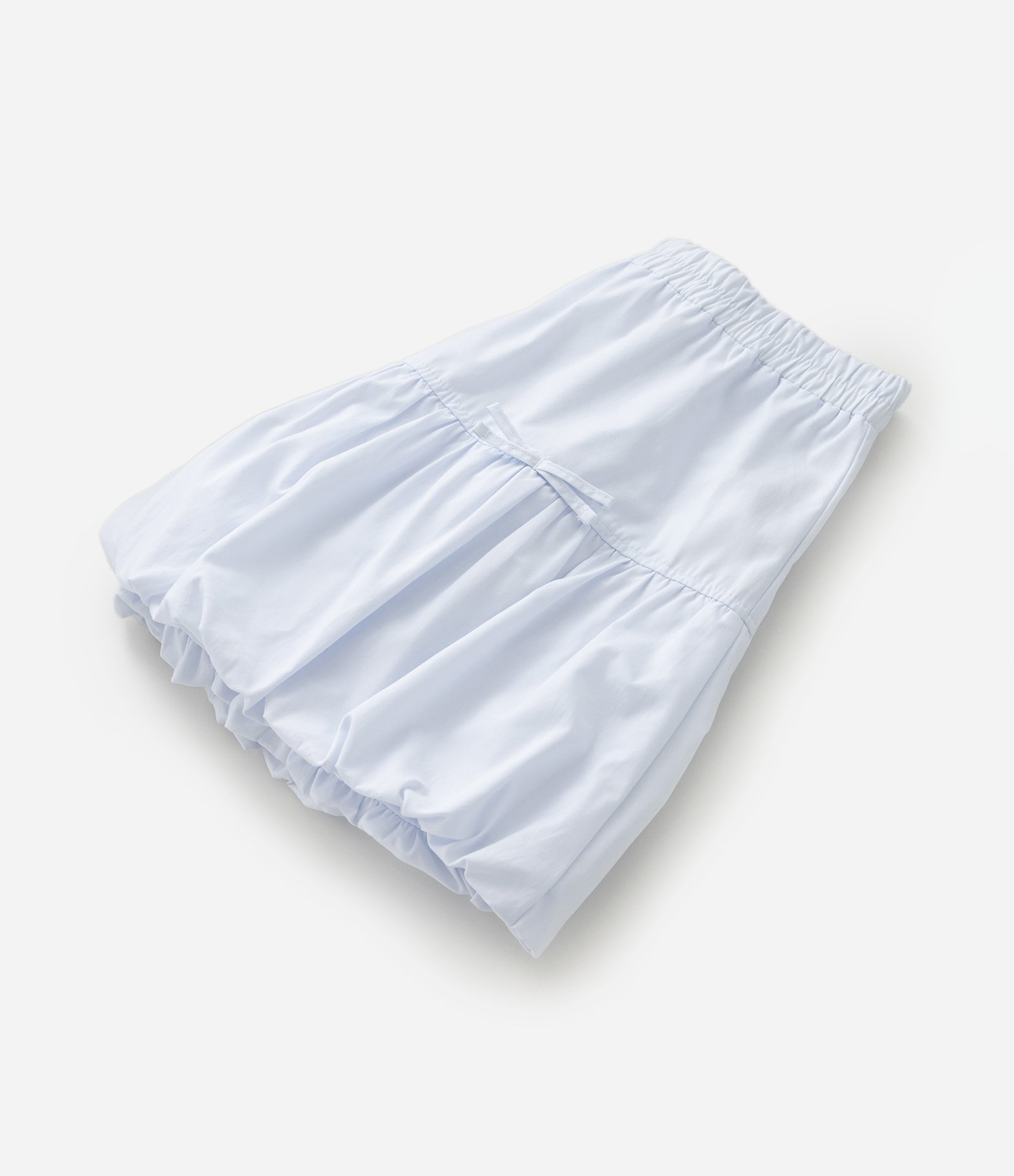 Saia Balonê Infantil em Tricoline - Tam 5 a 14 Anos Branco Neve 5