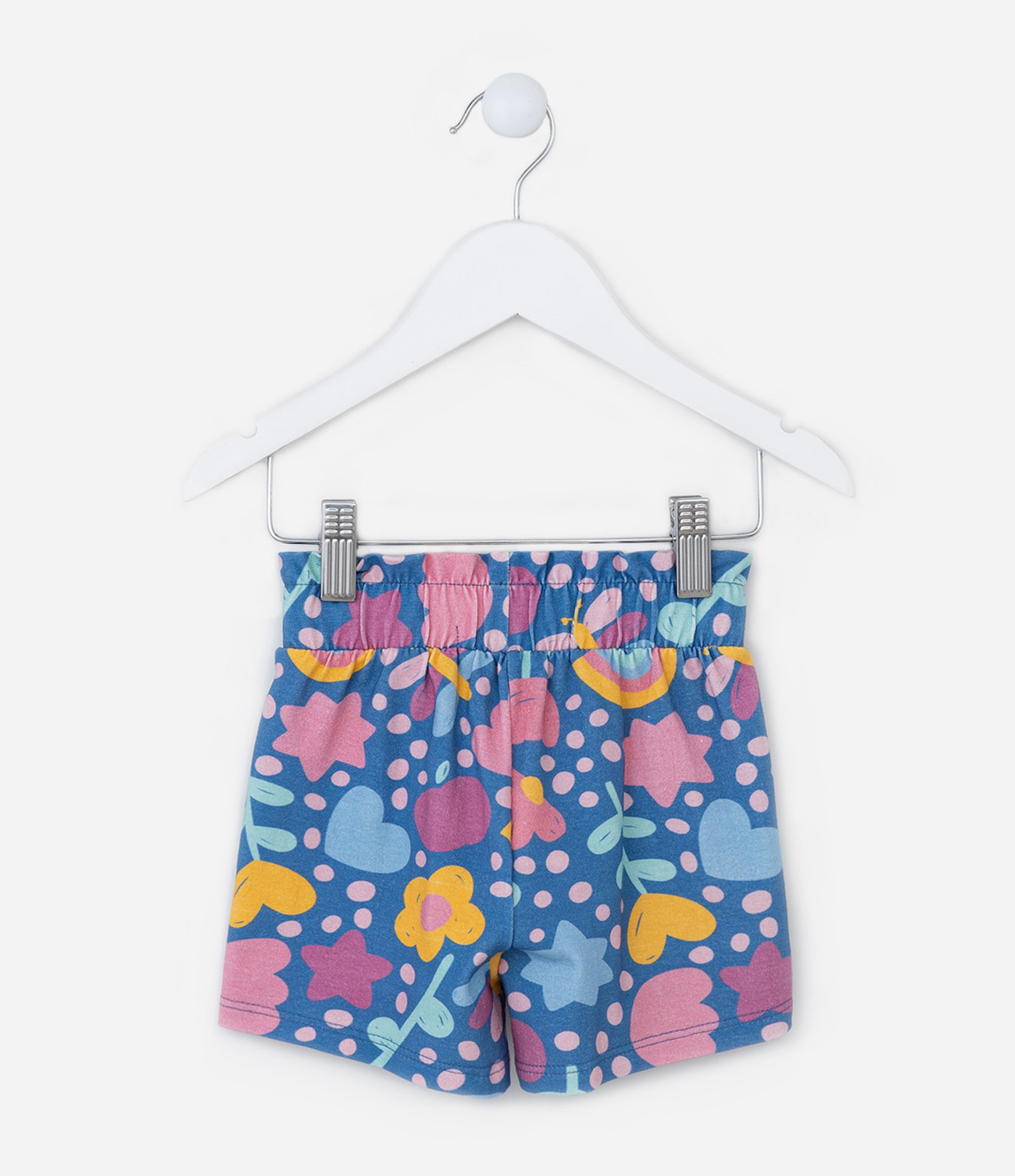 Short Infantil com Estampa Flores e Arco-Íris - Tam 1 a 5 Anos Multicores 2