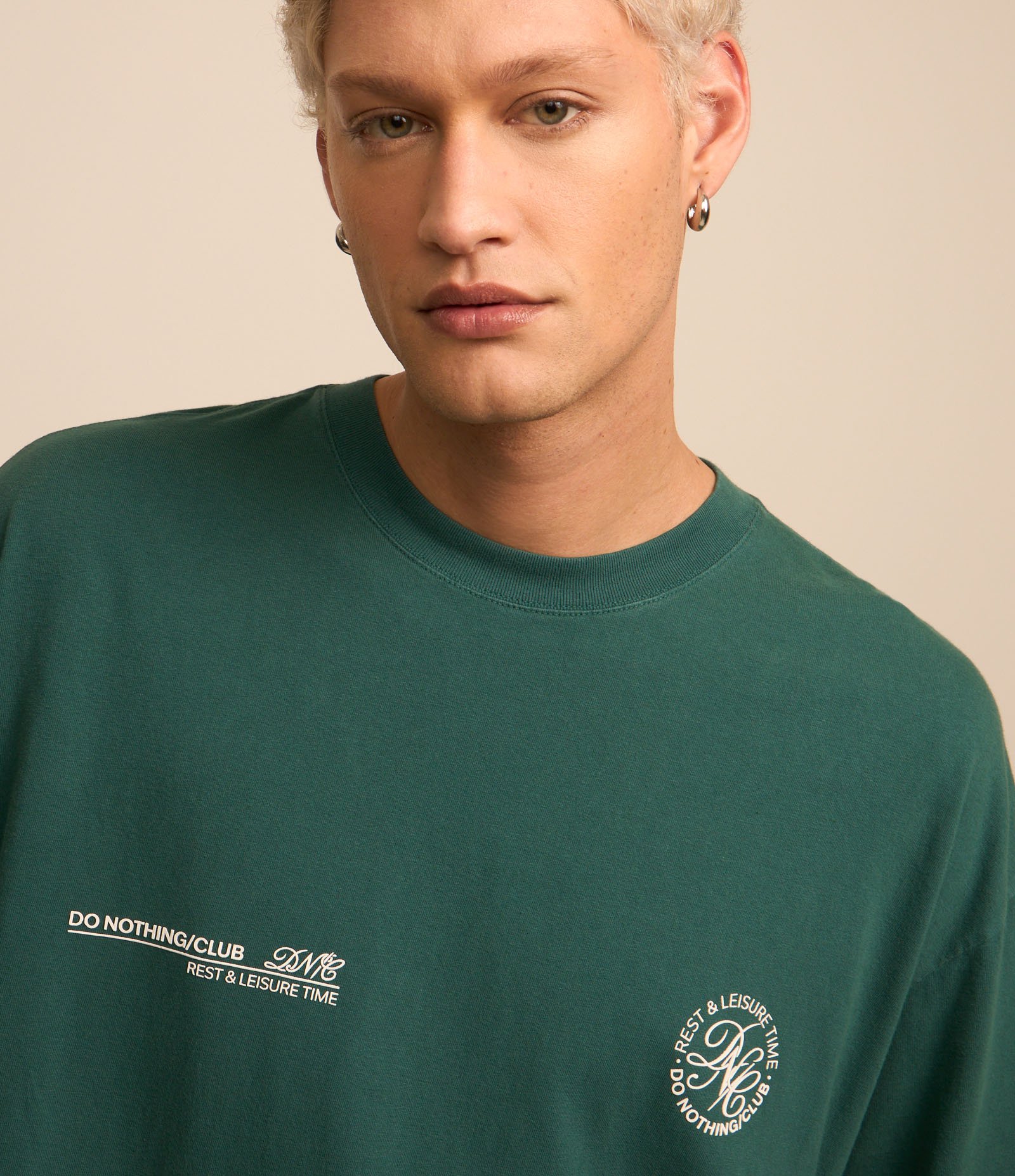 Camiseta Overboxy em Algodão com Estampa Lettering Verde 4