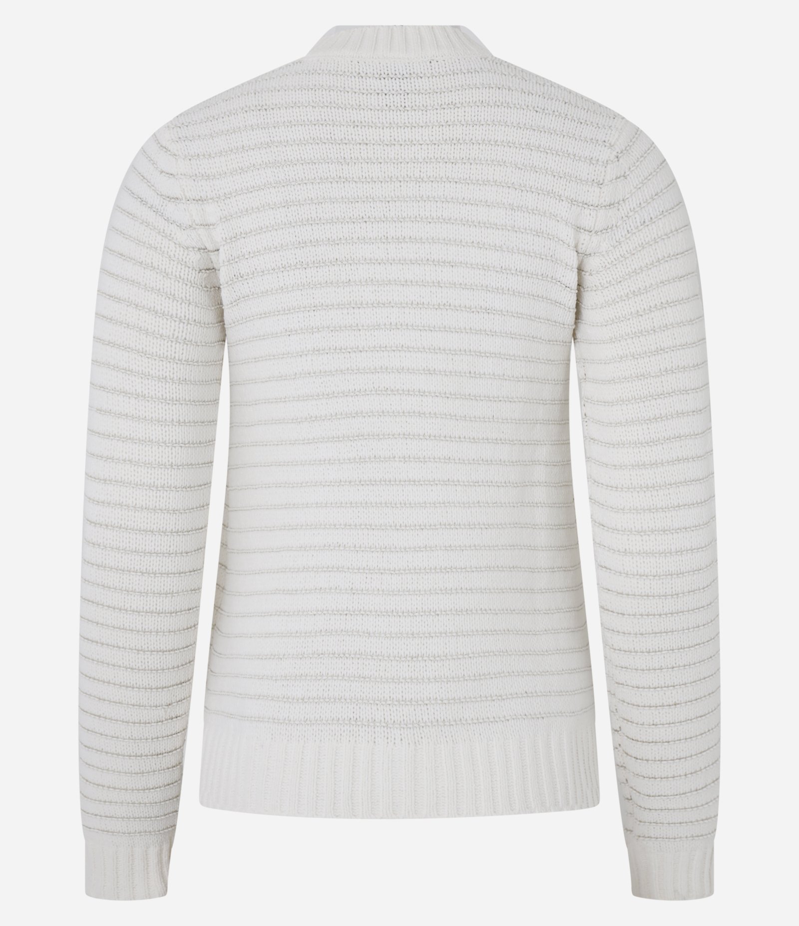 Suéter Slim em Chenille com Fenda Lateral e Fio Metalizado Branco 3