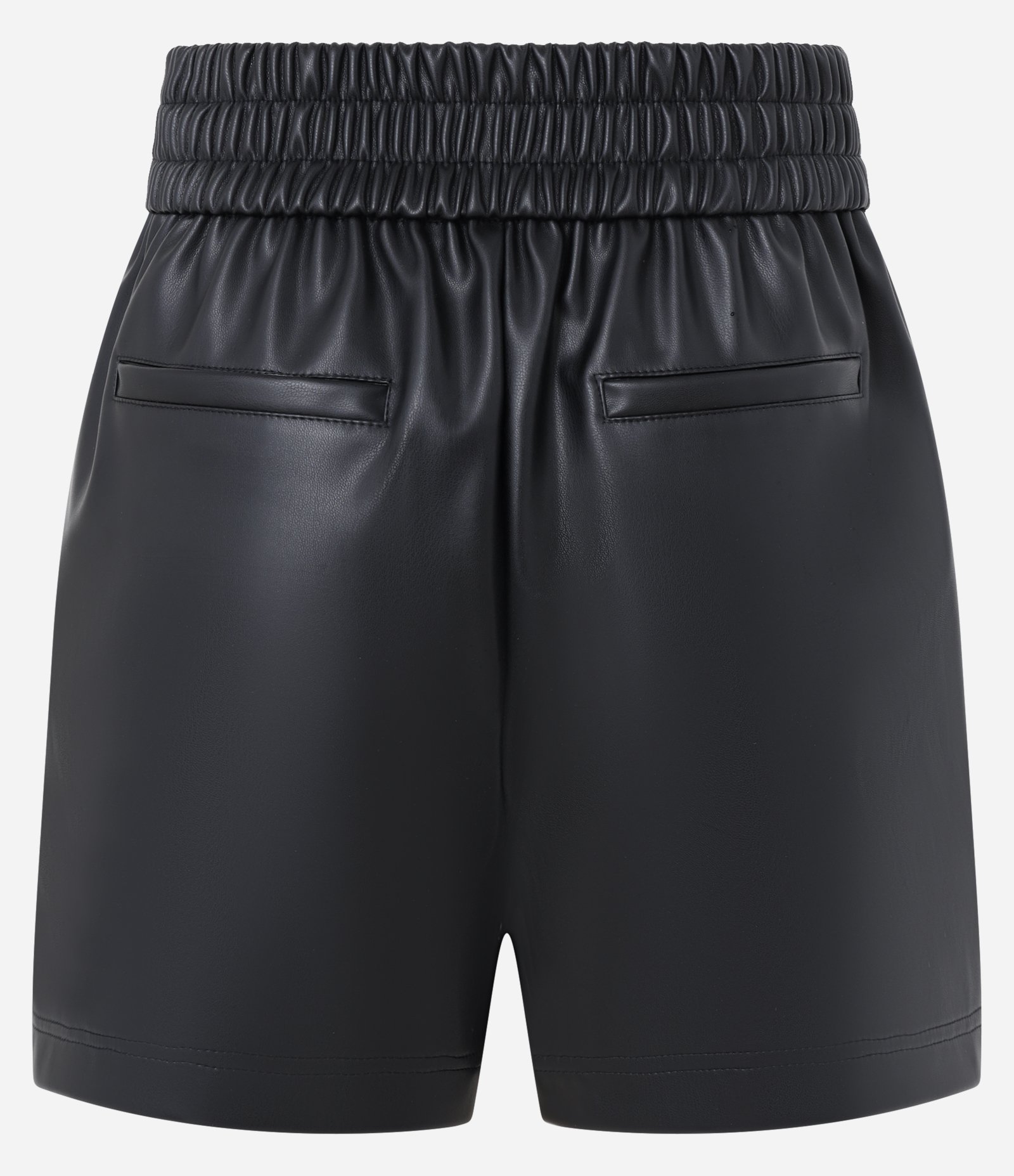 Short Curto em PU com Amarração Frontal Preto 6