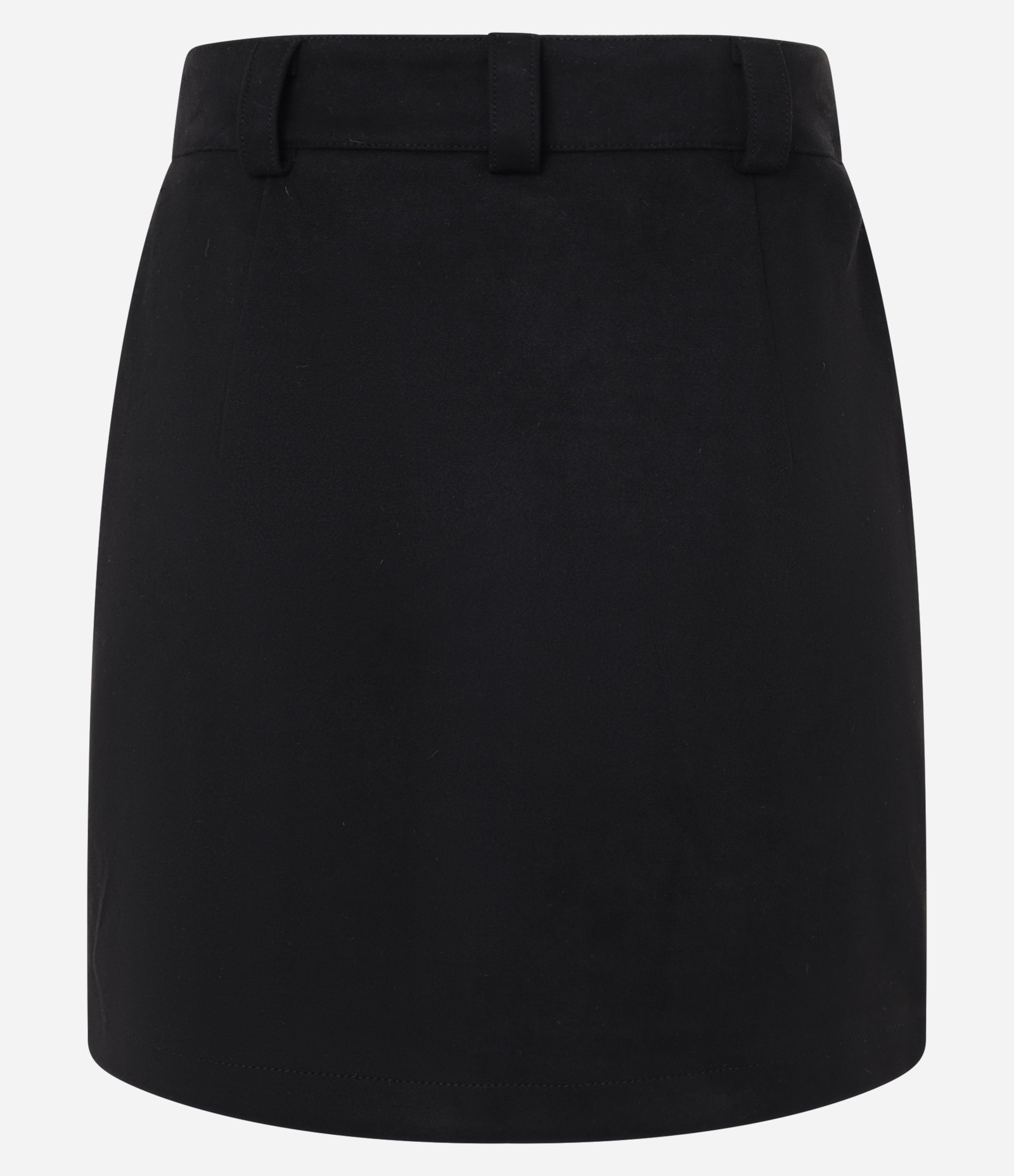 Saia Curta em Suede com Recortes Preto 7