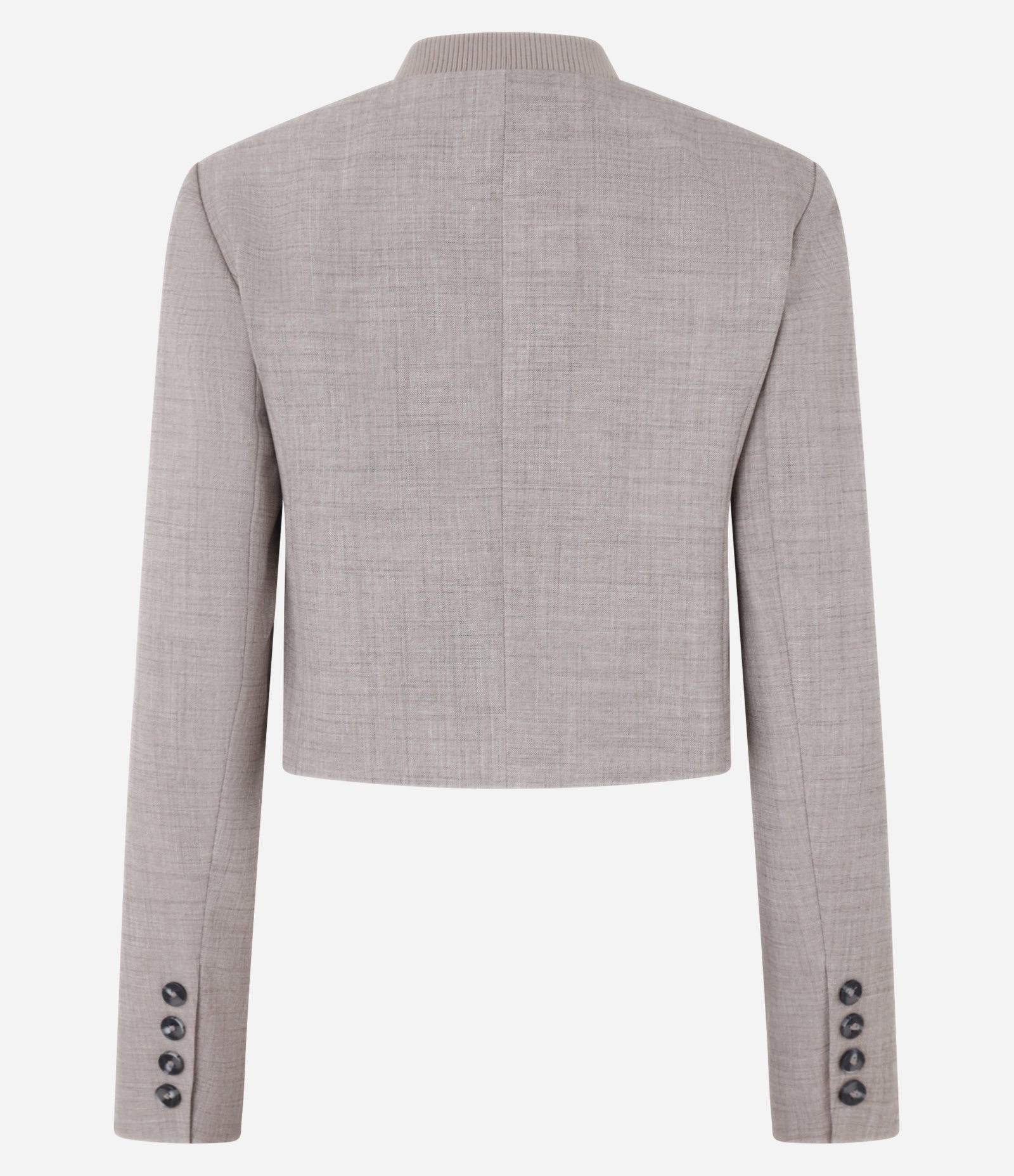 Casaqueto em Alfaiataria com Gola em Tricô Bege 8