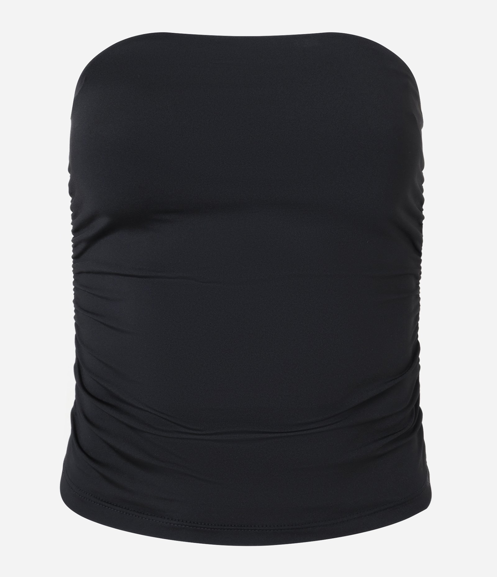 Blusa Tomara que Caia em Poliamida com Franzido na Lateral Preto 4