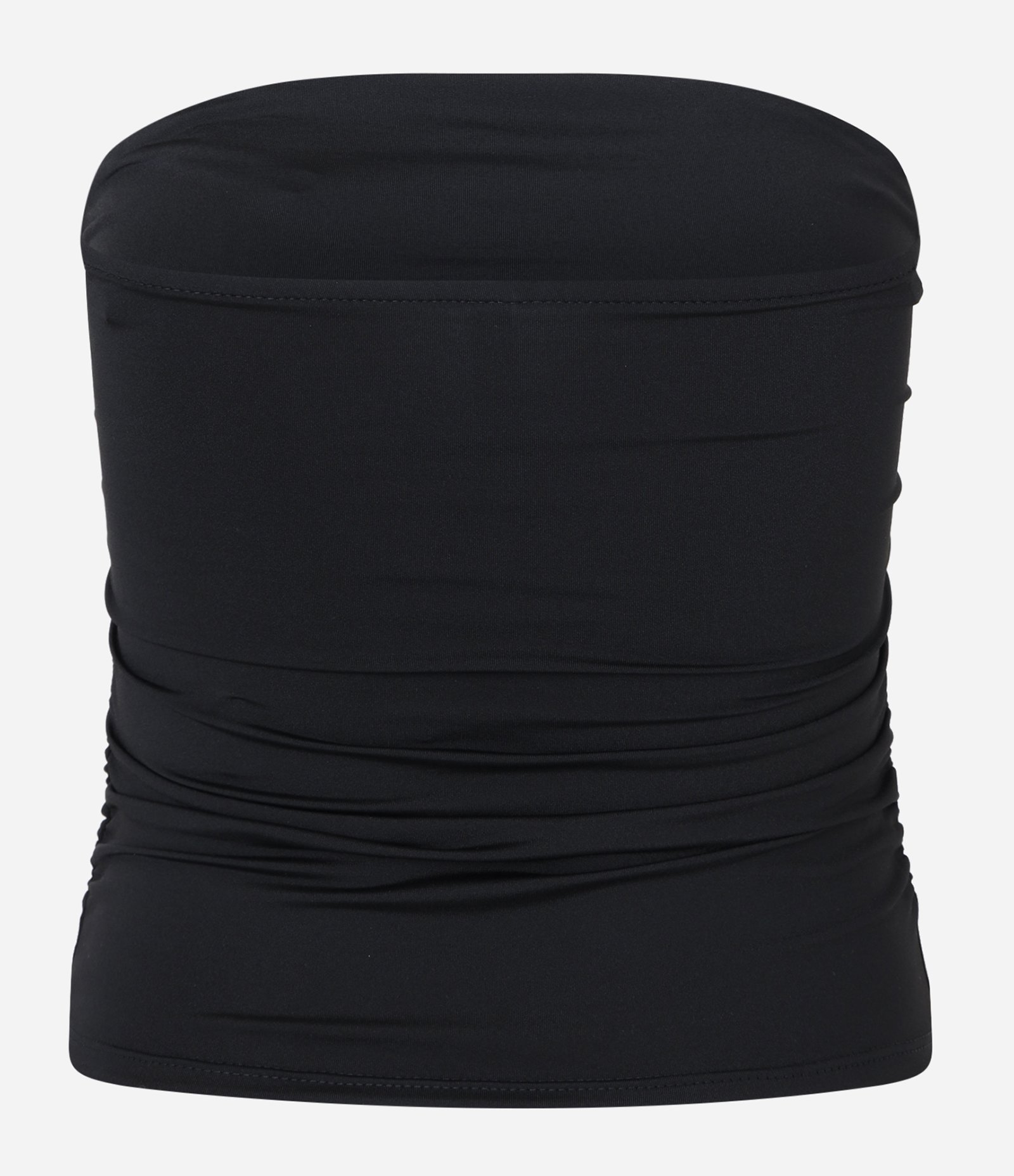 Blusa Tomara que Caia em Poliamida com Franzido na Lateral Preto 5