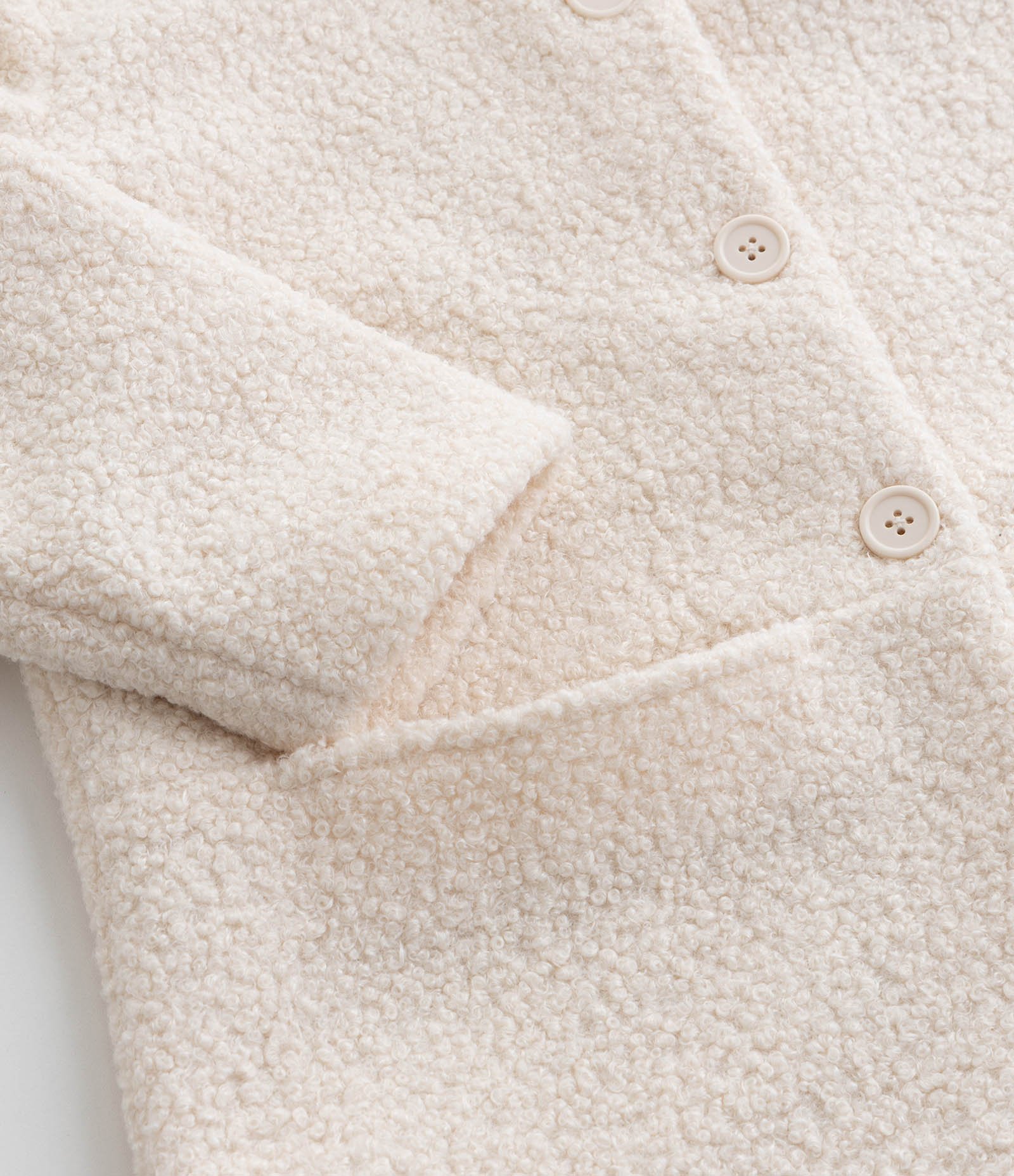 Jaqueta Alongada Infantil em Sherpa - Tam 5 a 14 Anos Bege 5