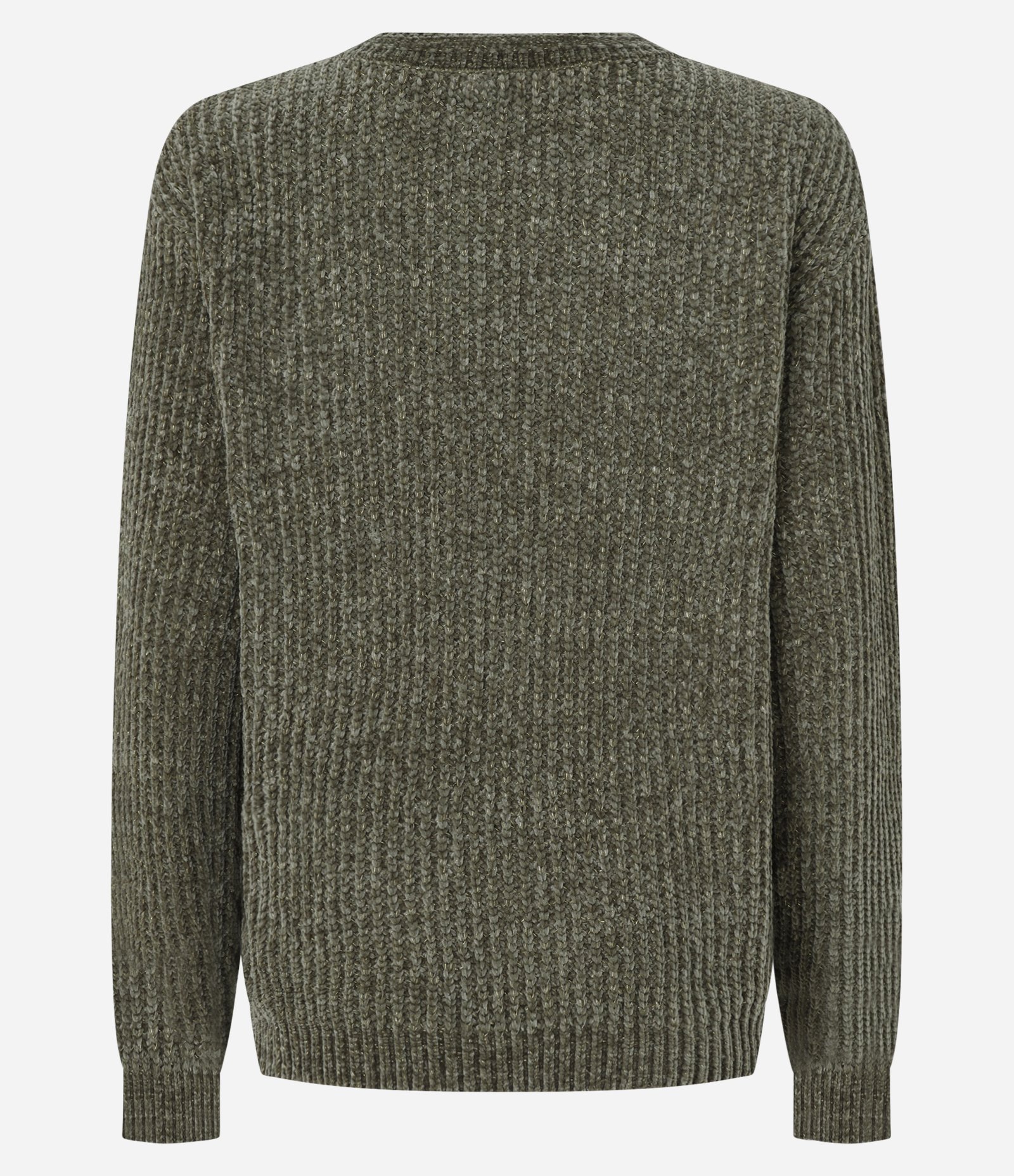 Suéter em Tricô com Textura e e Punho Canelado Verde 3