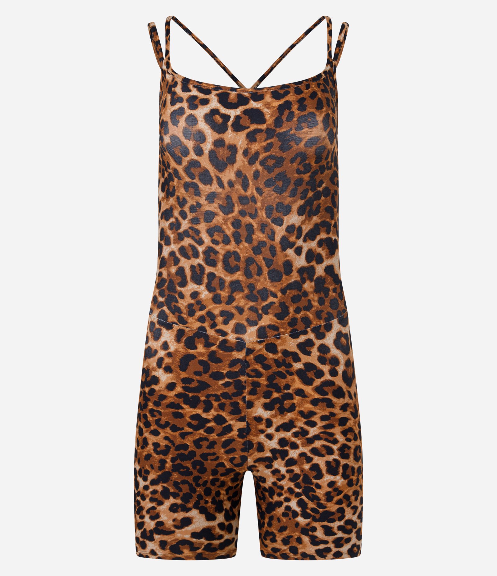 Macaquinho Esportivo com Abertura nas Costas e Alças Finas Animal Print 6