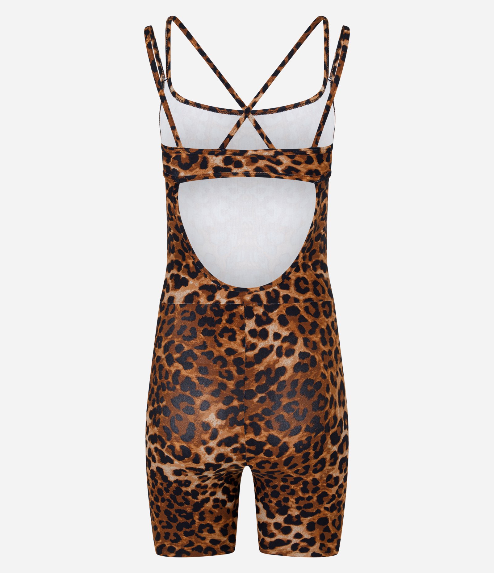 Macaquinho Esportivo com Abertura nas Costas e Alças Finas Animal Print 7
