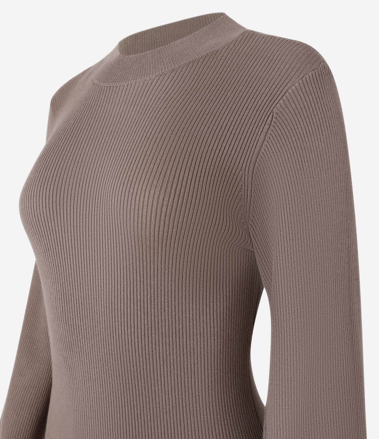 Vestido New Midi em Tricô com Manga Bufante Marrom 7