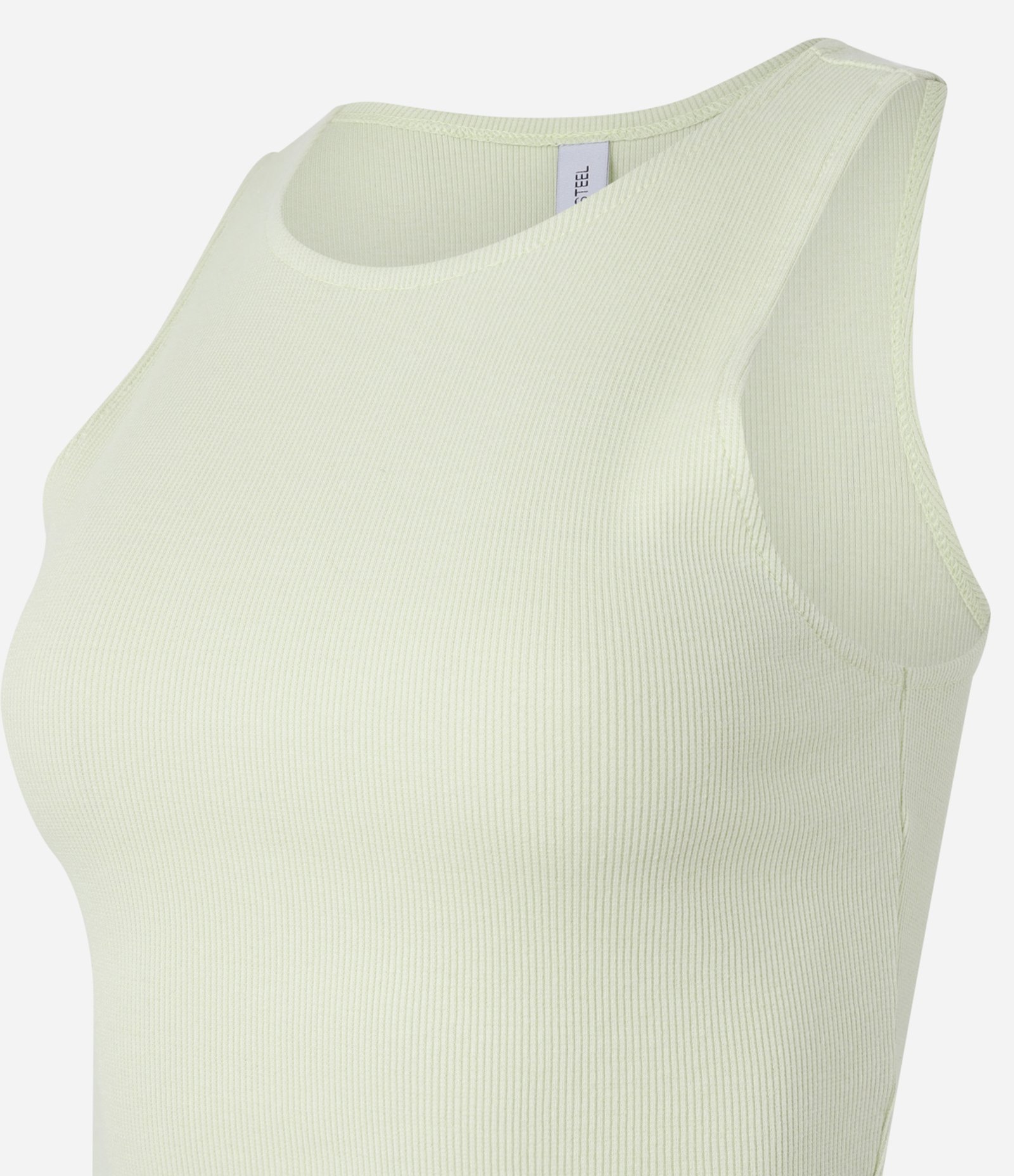 Blusa Cropped sem Manga em Algodão com Textura Canelada 5