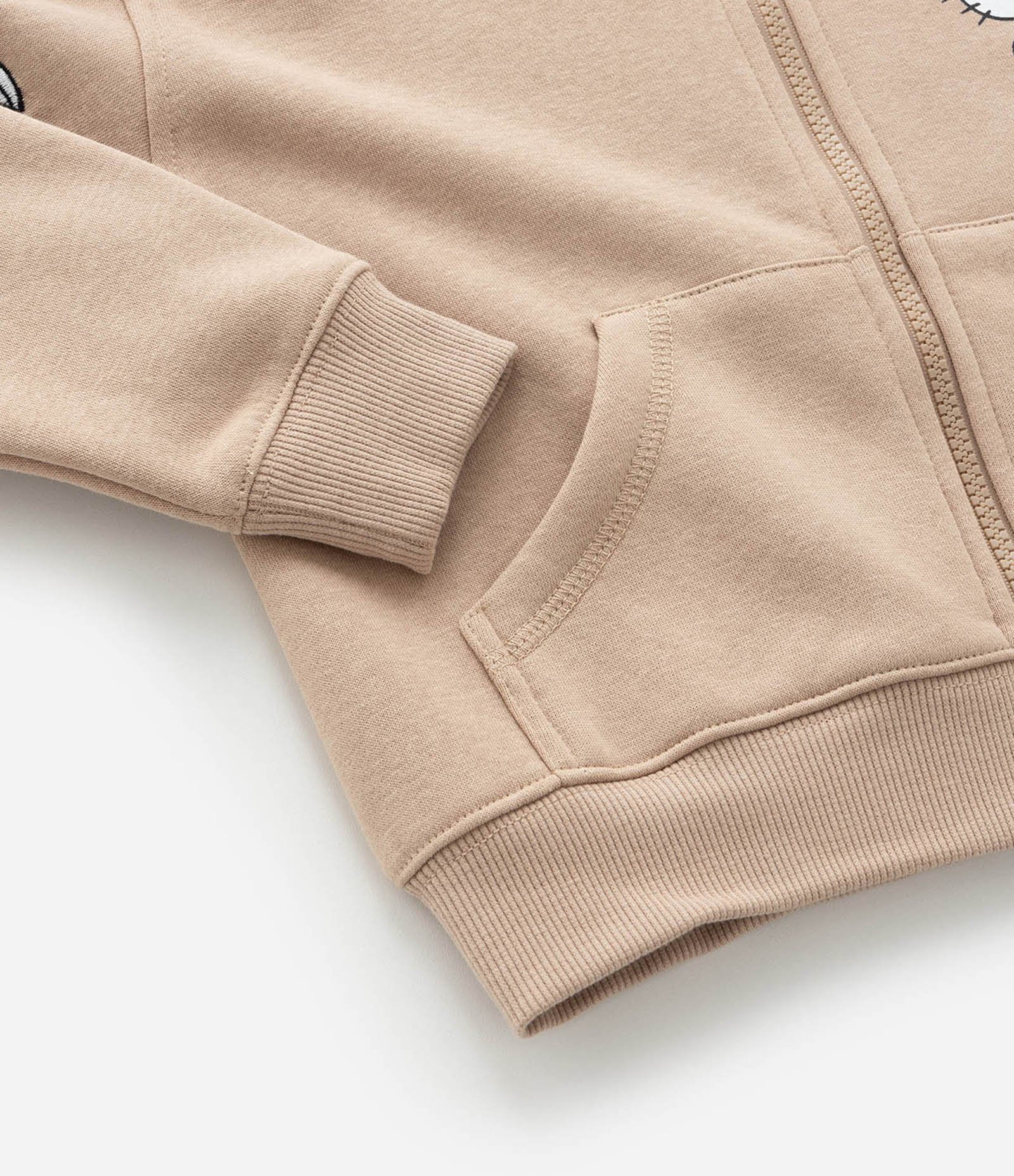 Jaqueta Infantil com Estampa Frente e Costas Hello Kitty - Tam 5 a 14 Anos Bege 3