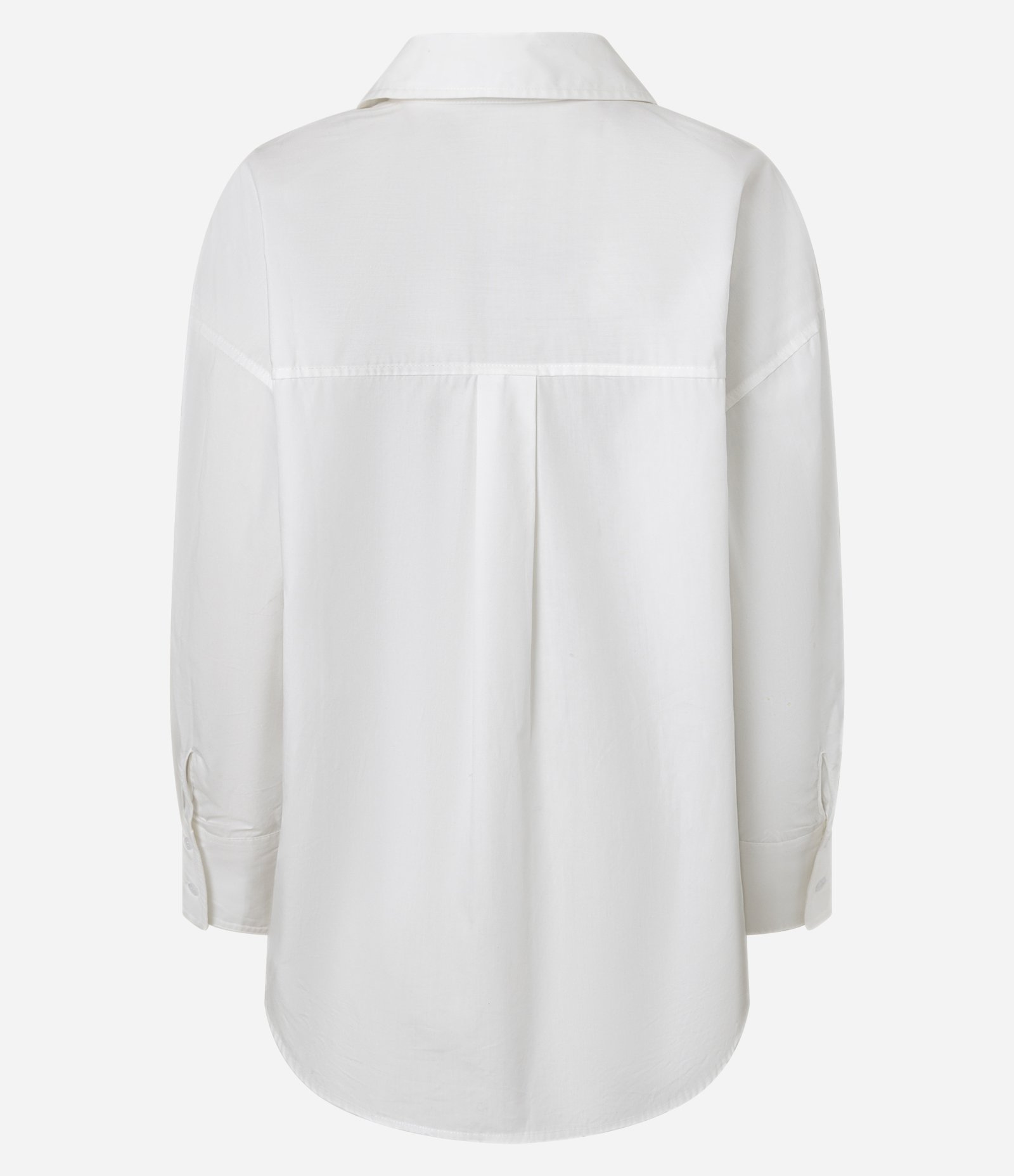 Camisa Ampla em Tricoline com Bordado Abelha Branco Neve 6