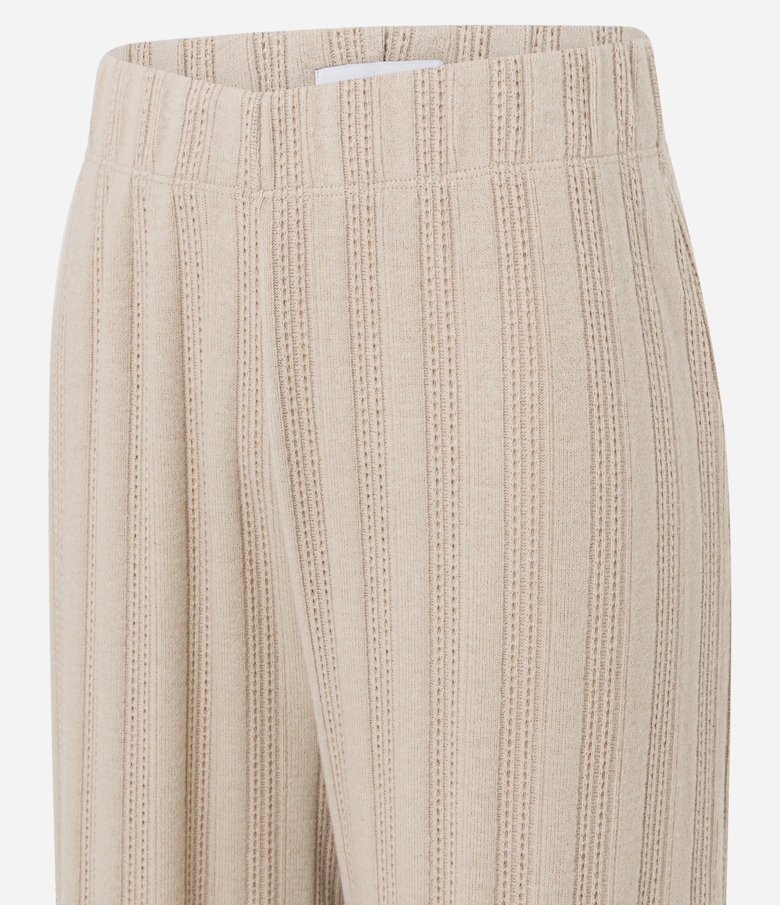 Calça Reta Canelada Felpada e Quentinha com Listras 6