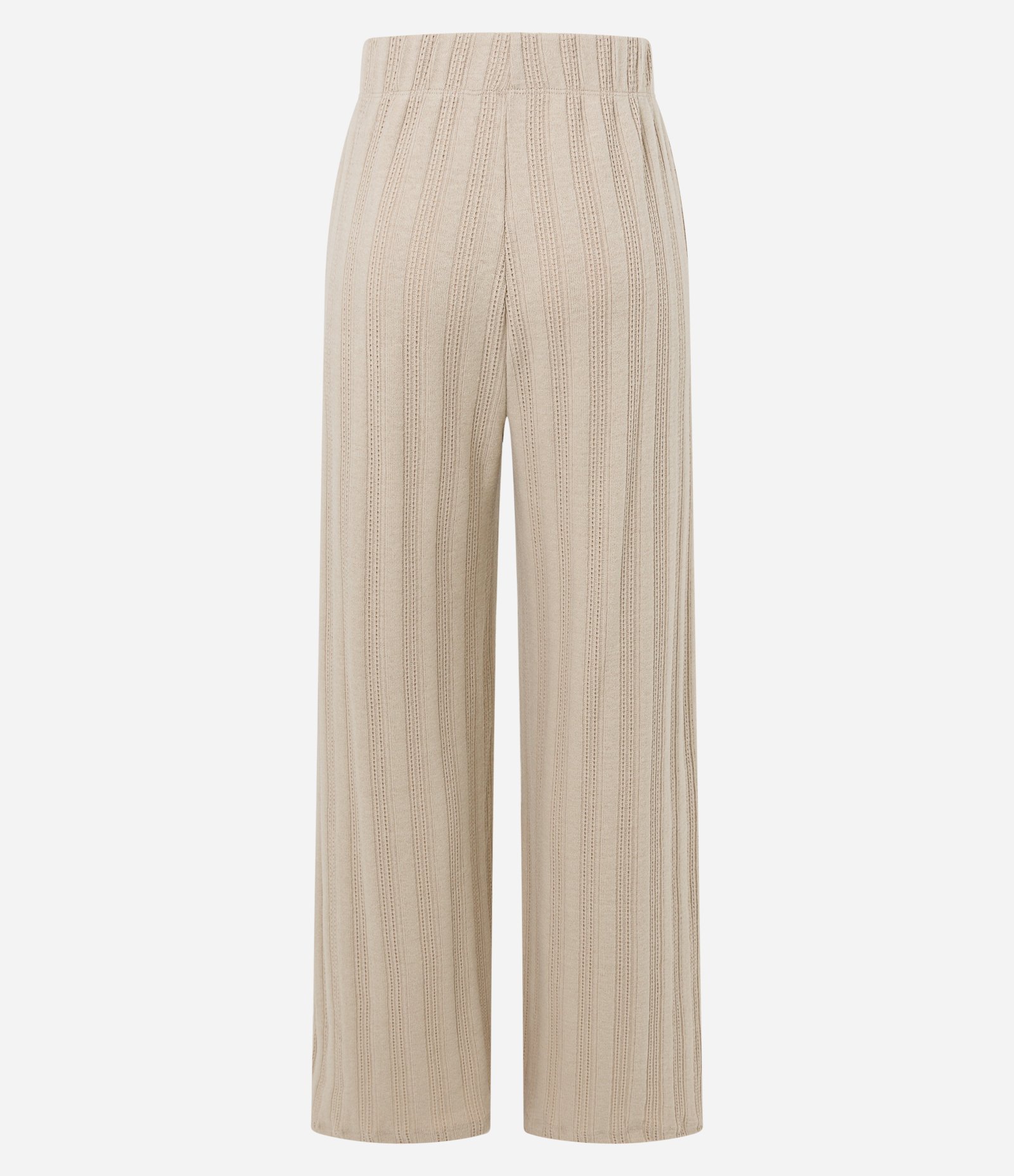 Calça Reta Canelada Felpada e Quentinha com Listras 7