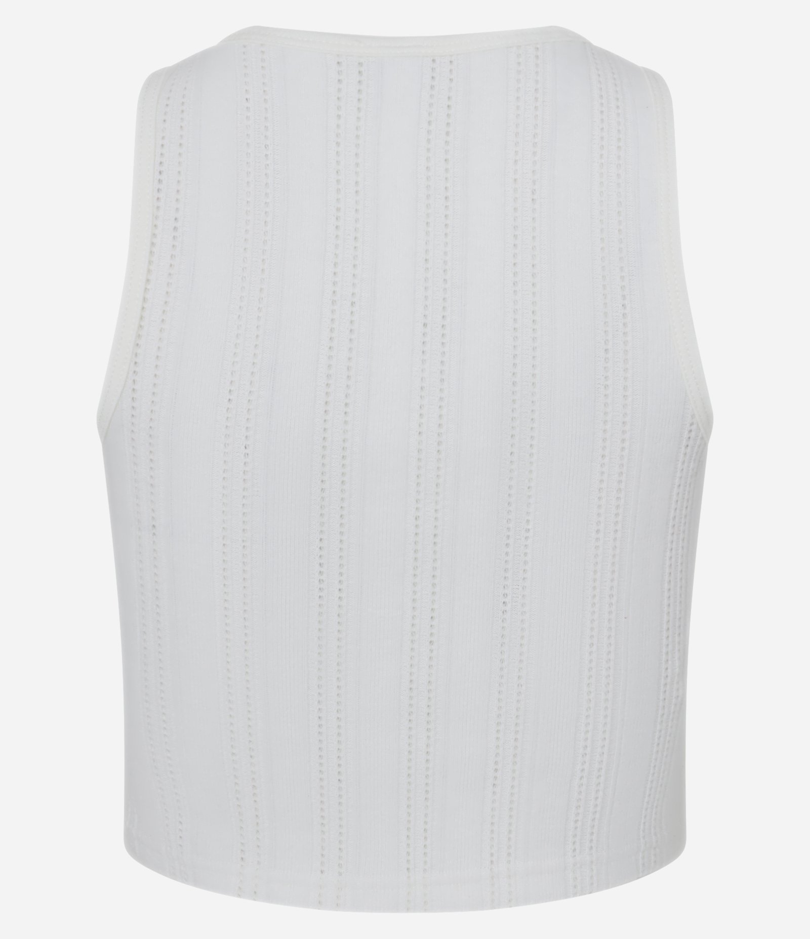 Blusa Cropped Canelada e Felpada com Viés Contrastante Branco 6