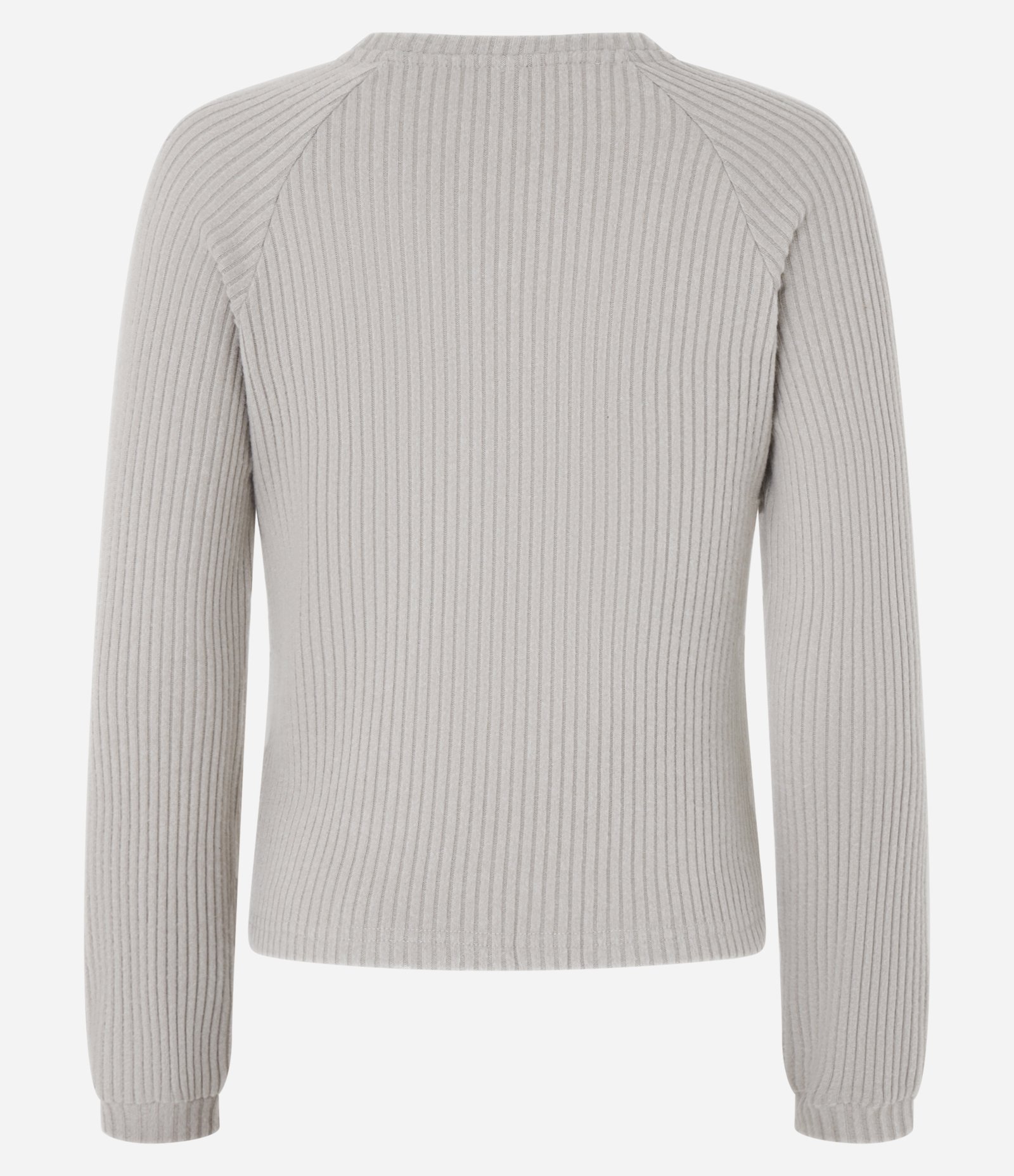 Blusa Slim Canelada Felpuda com Cava Raglan Bege 6