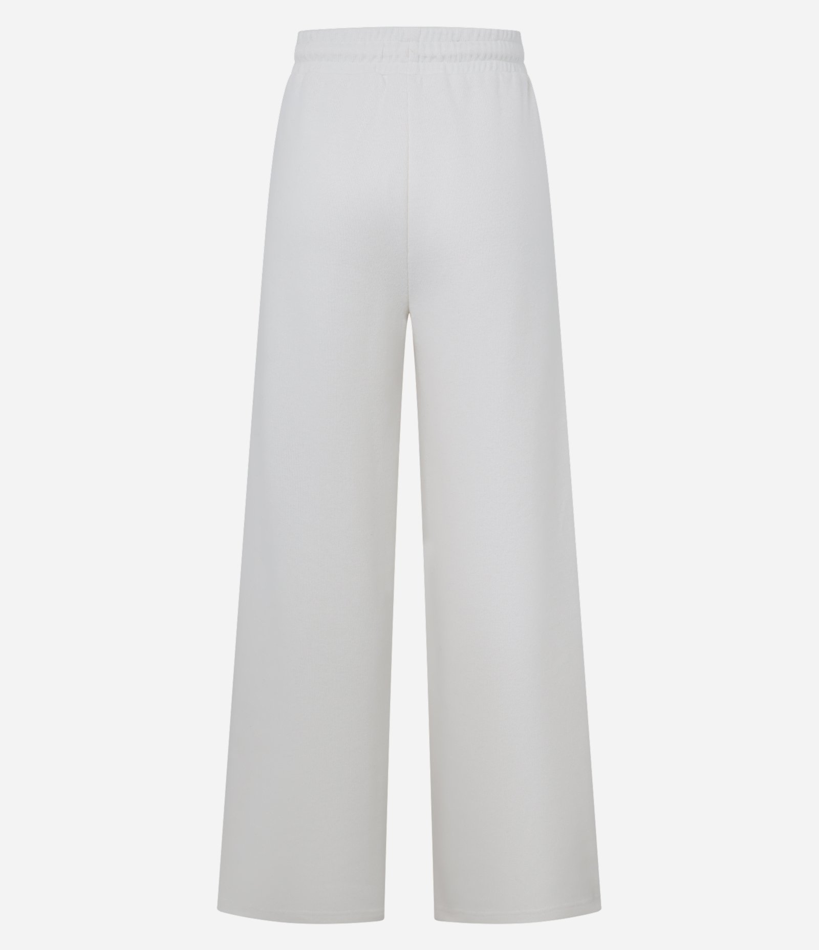 Calça Ampla Básica em Moletinho com Amarração no Cós Off White 6