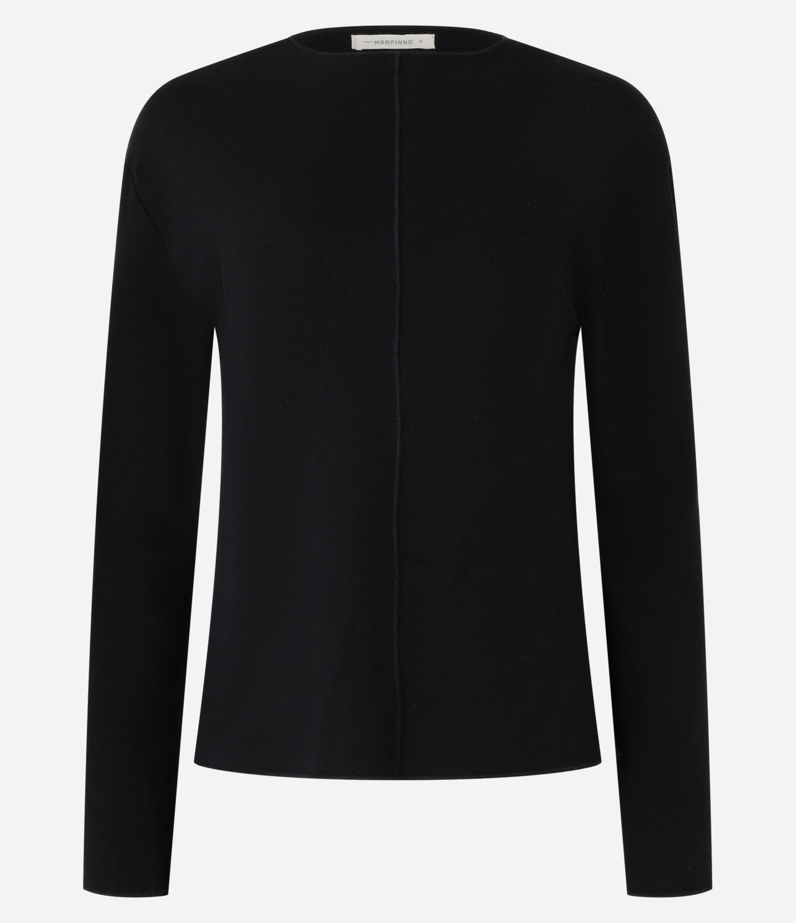 Blusa em Moletinho com Friso Frontal e Gola Média Preto 5